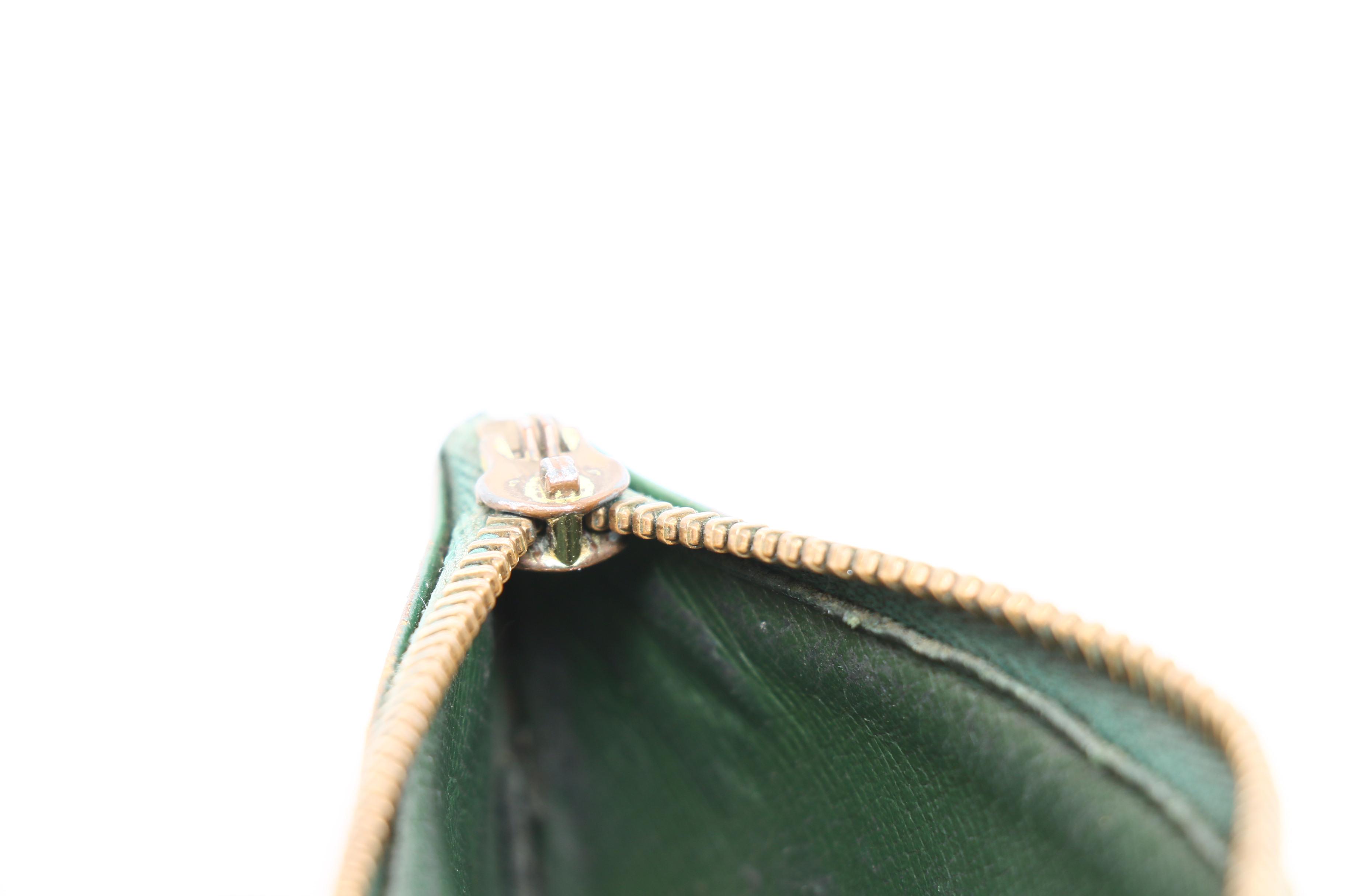 Louis Vuitton Toledo Blue EPI Leather Sarah Wallet and Borneo Green Key Holder