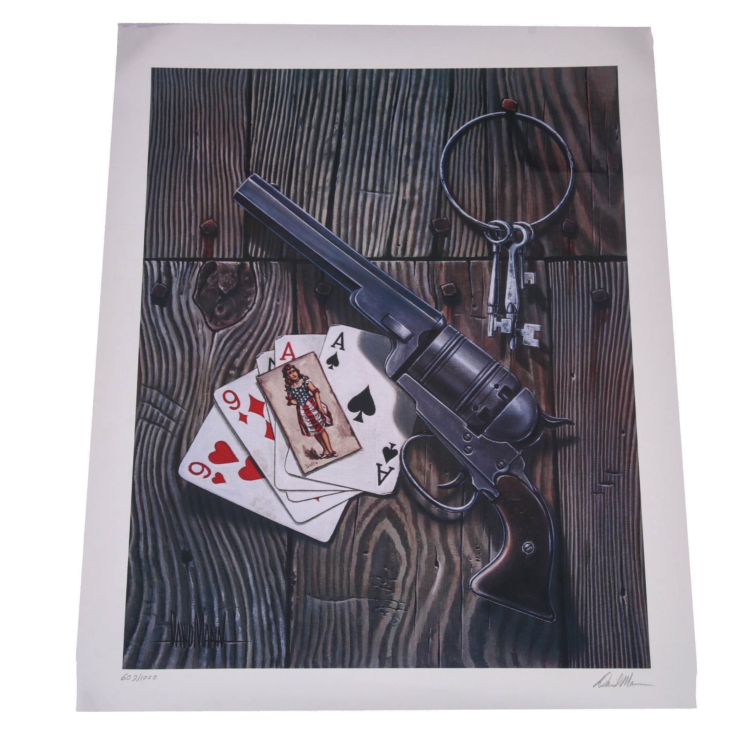 David Mann Offset Lithograph "Dead Man's Hand"