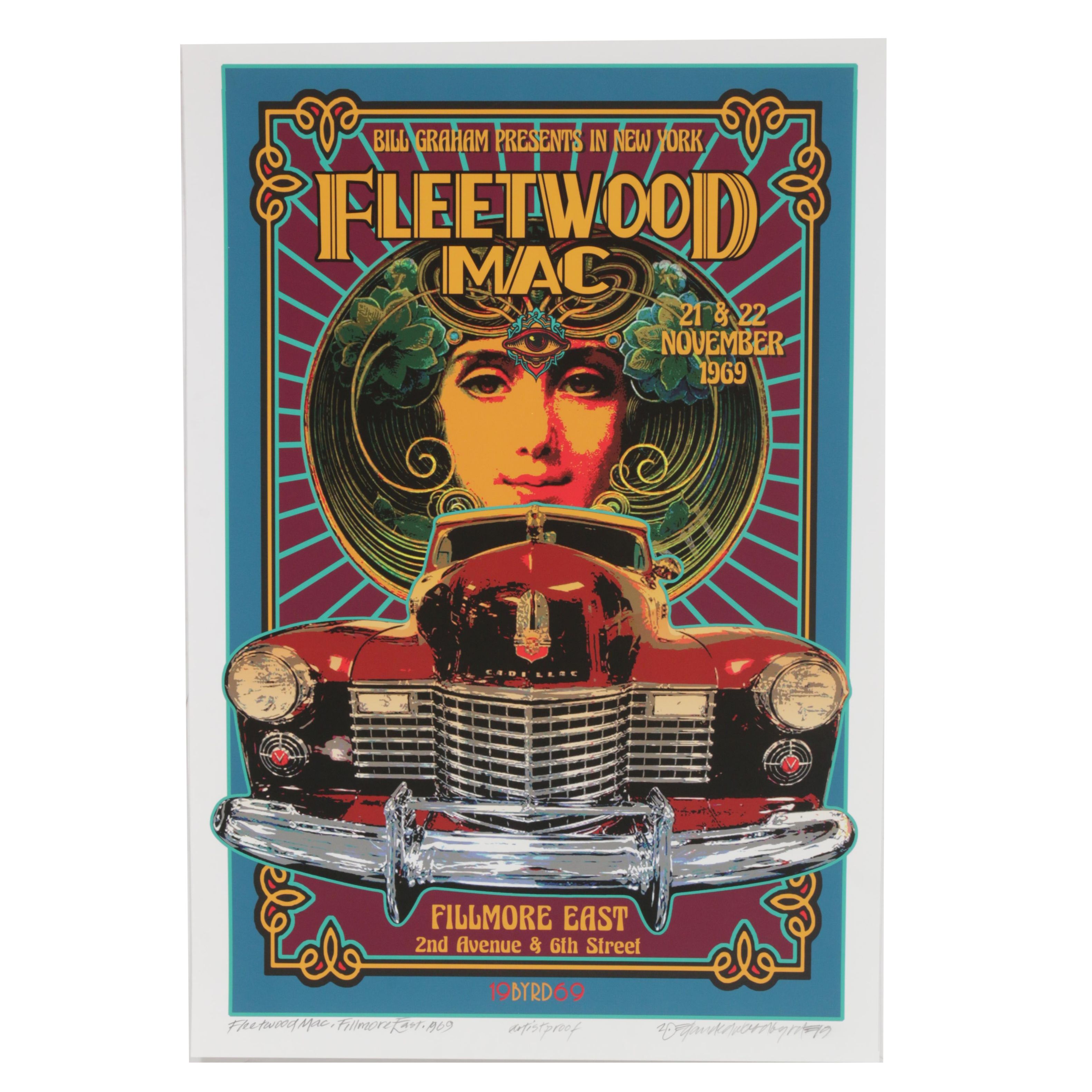 David Edward Byrd Giclée "Fleetwood Mac at the Fillmore East 1969"