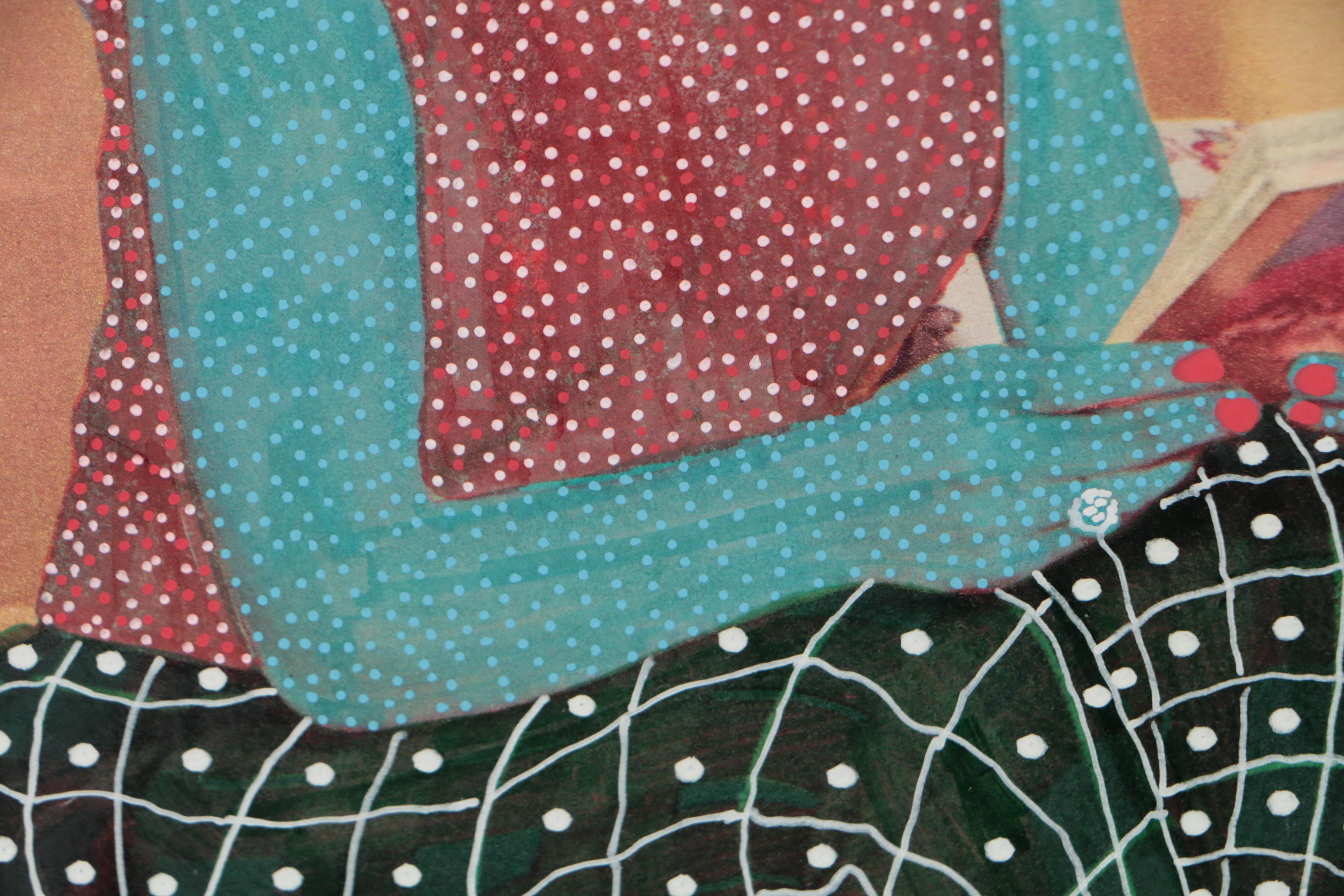 John McKie Gouache Painting on Halftone Collotype