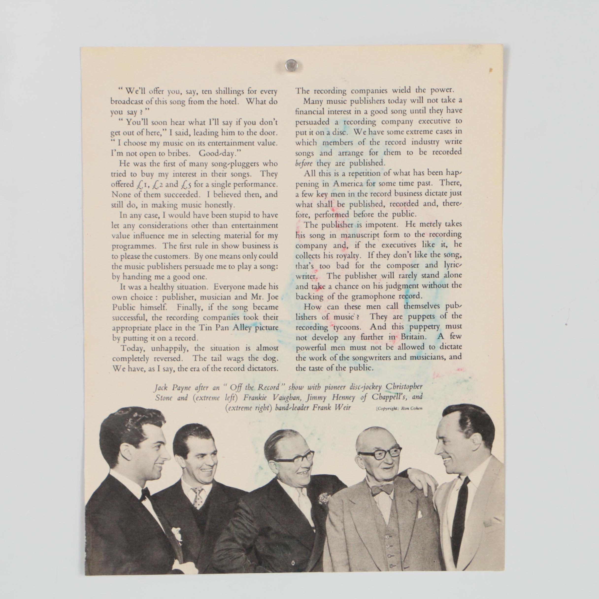 John McKie Gouache Painting on Halftone Collotype