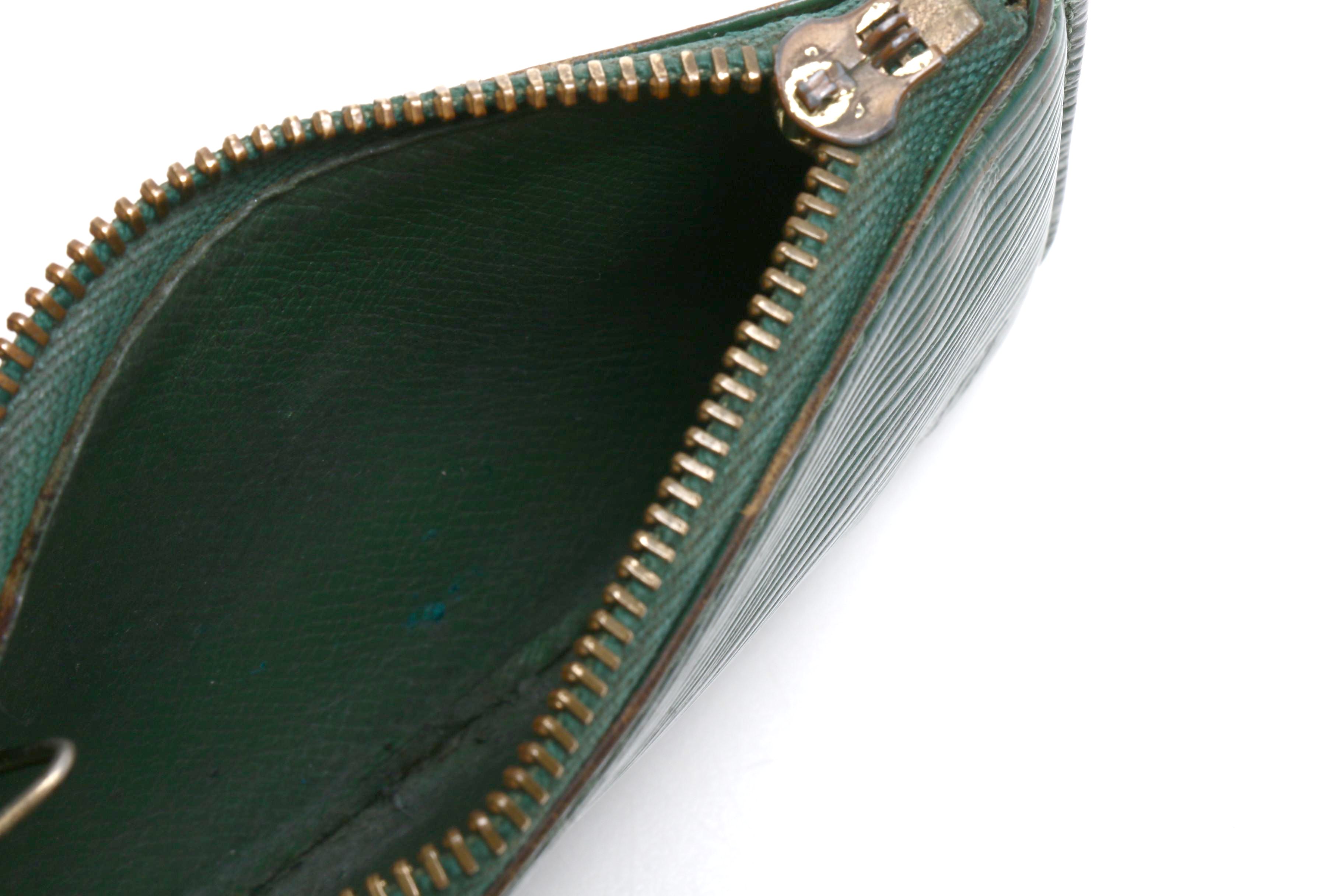 Louis Vuitton Toledo Blue EPI Leather Sarah Wallet and Borneo Green Key Holder