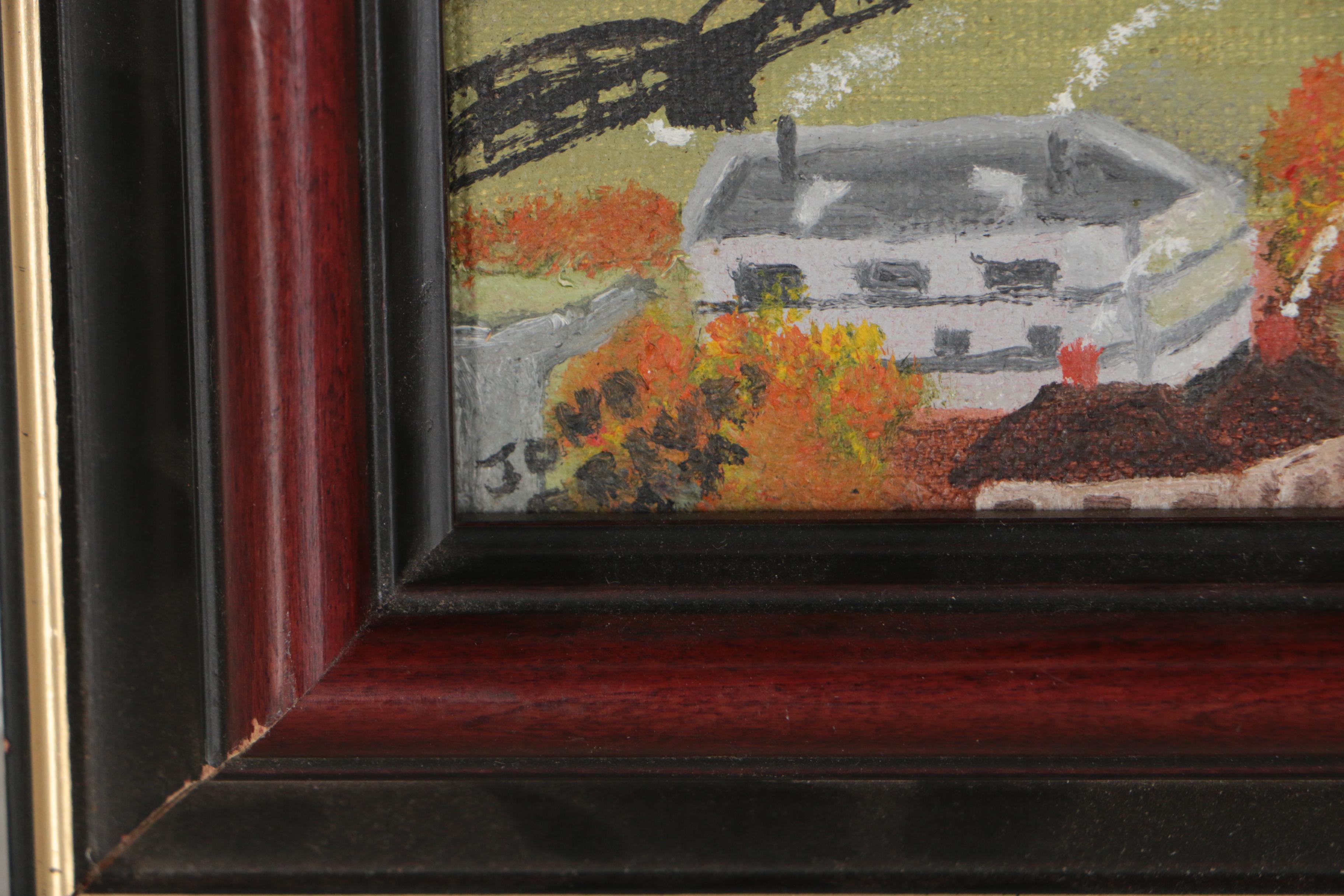 John Graves Folk Oil Painting "Autumn on the Mon"