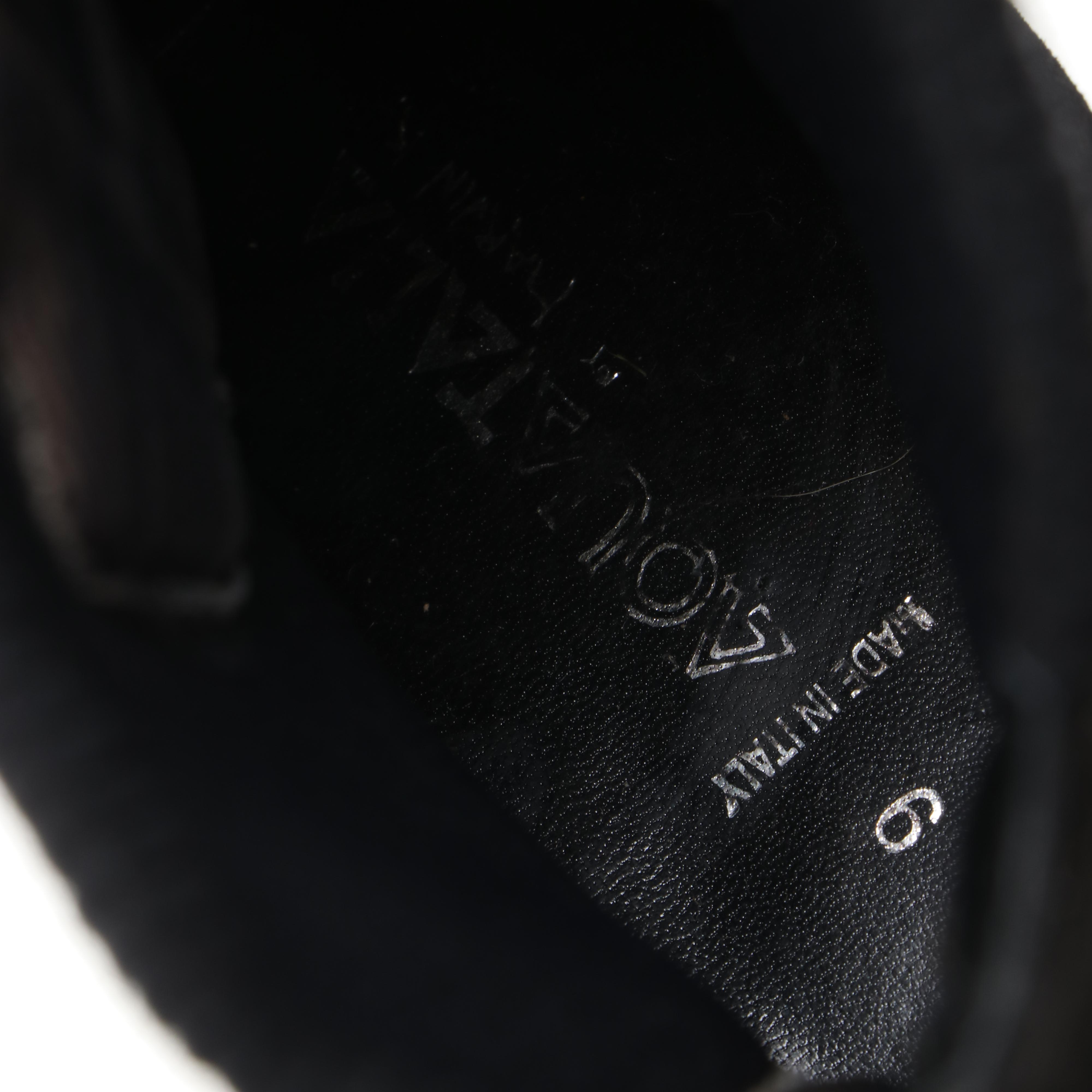 Prada Black Suede Square Toe Boots and Aquatalia Black Suede Wedge Boots