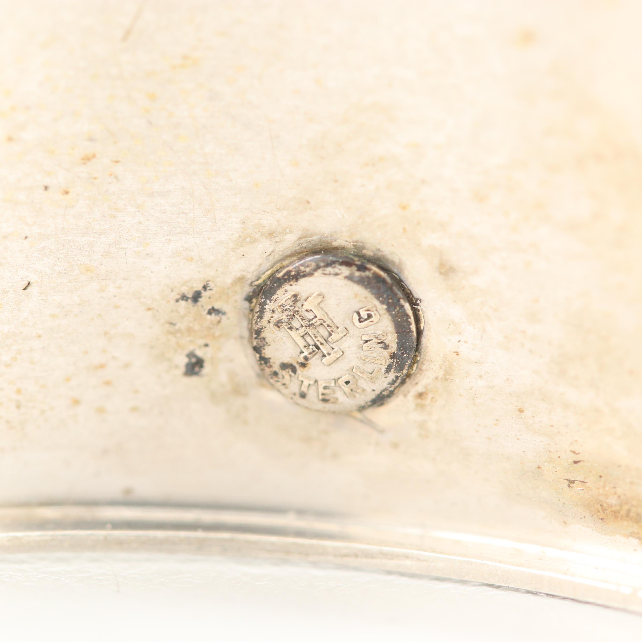 Retro Harry Iskin Sterling Silver Rhinestone Bracelet