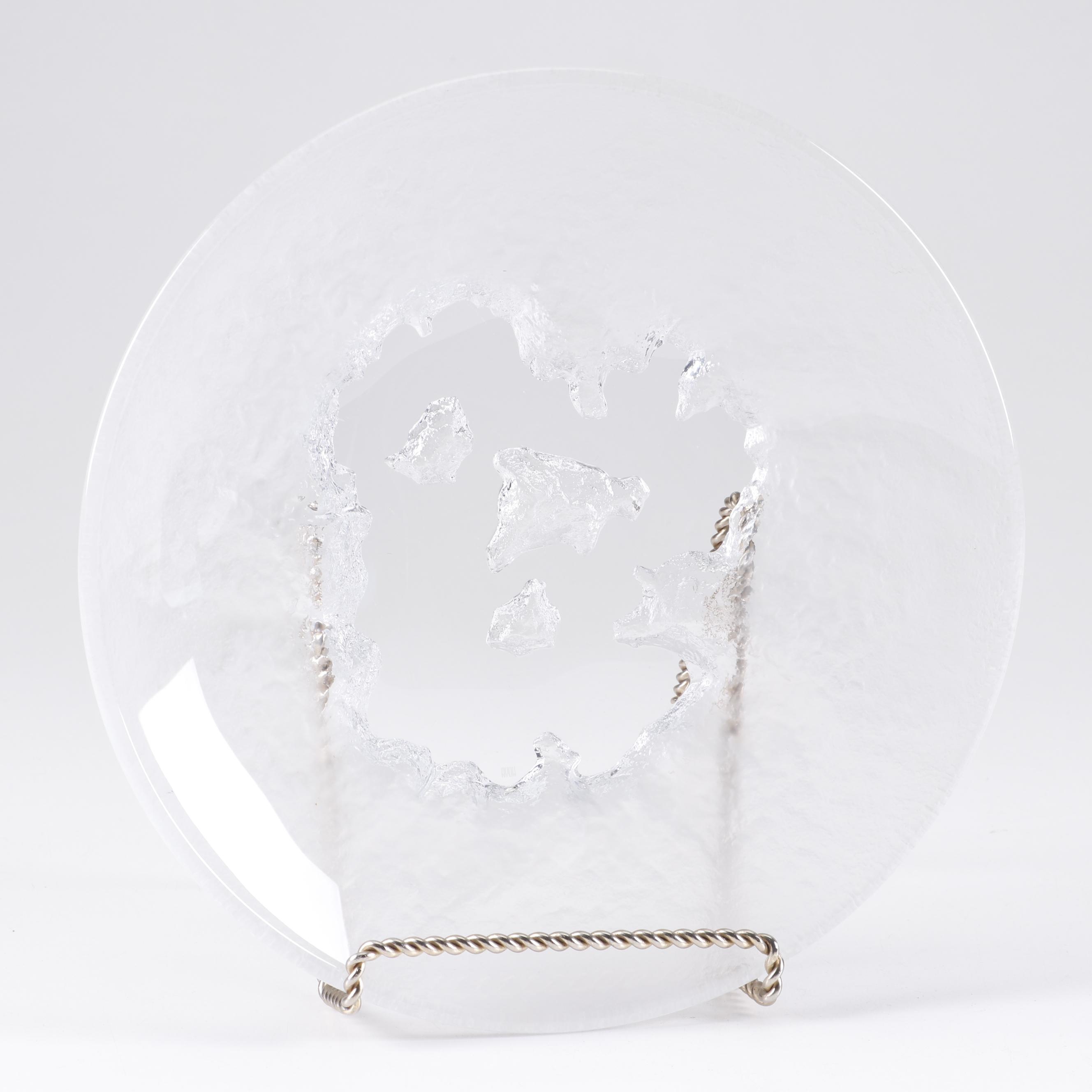 Hoya "Snowflake" Crystal Bowl and Bernardaud Porcelain Votive Holder