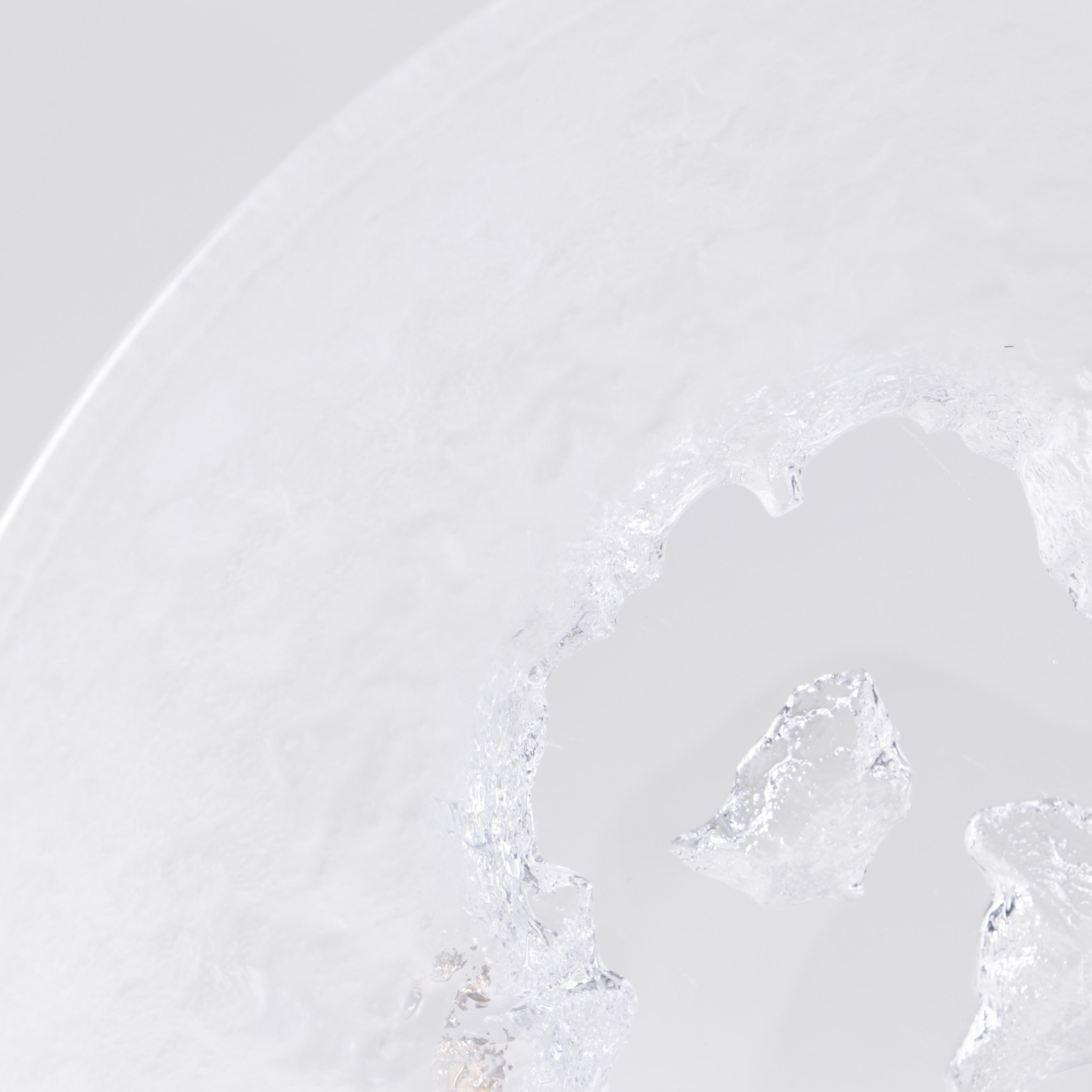 Hoya "Snowflake" Crystal Bowl and Bernardaud Porcelain Votive Holder