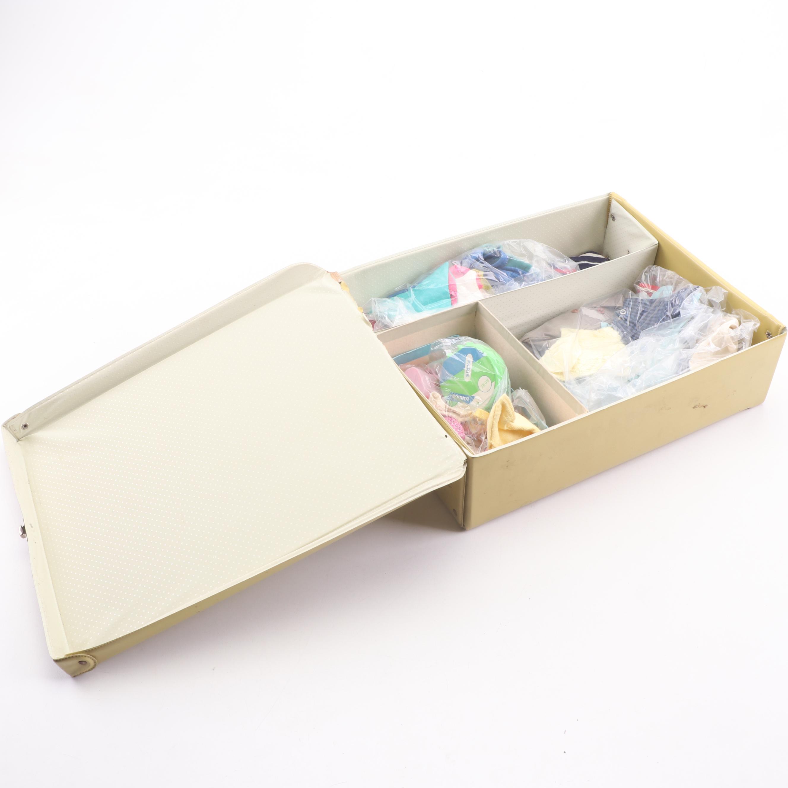 Vintage Doll with Accessories in Ken and Barbie Carrying Cases