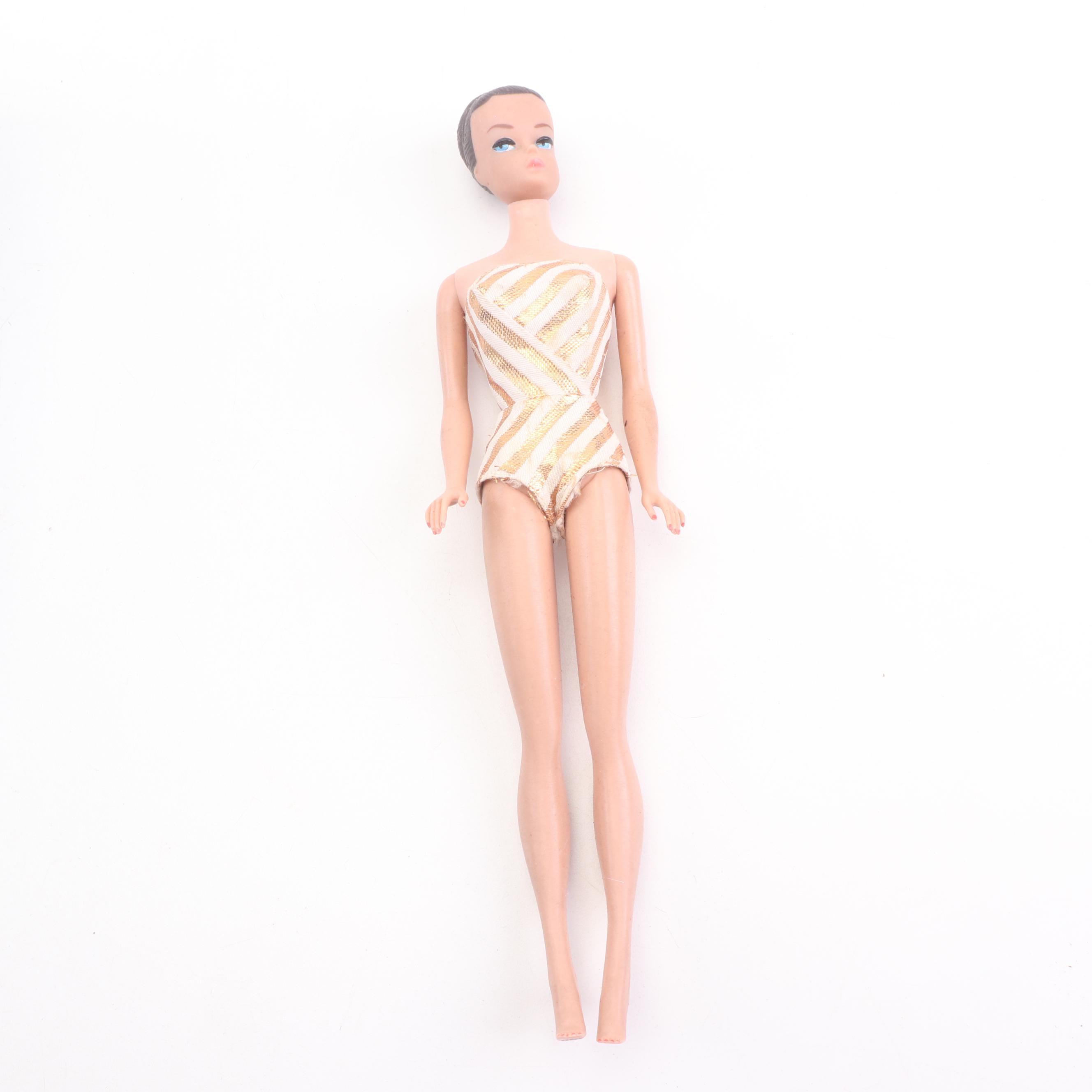 Vintage Doll with Accessories in Ken and Barbie Carrying Cases