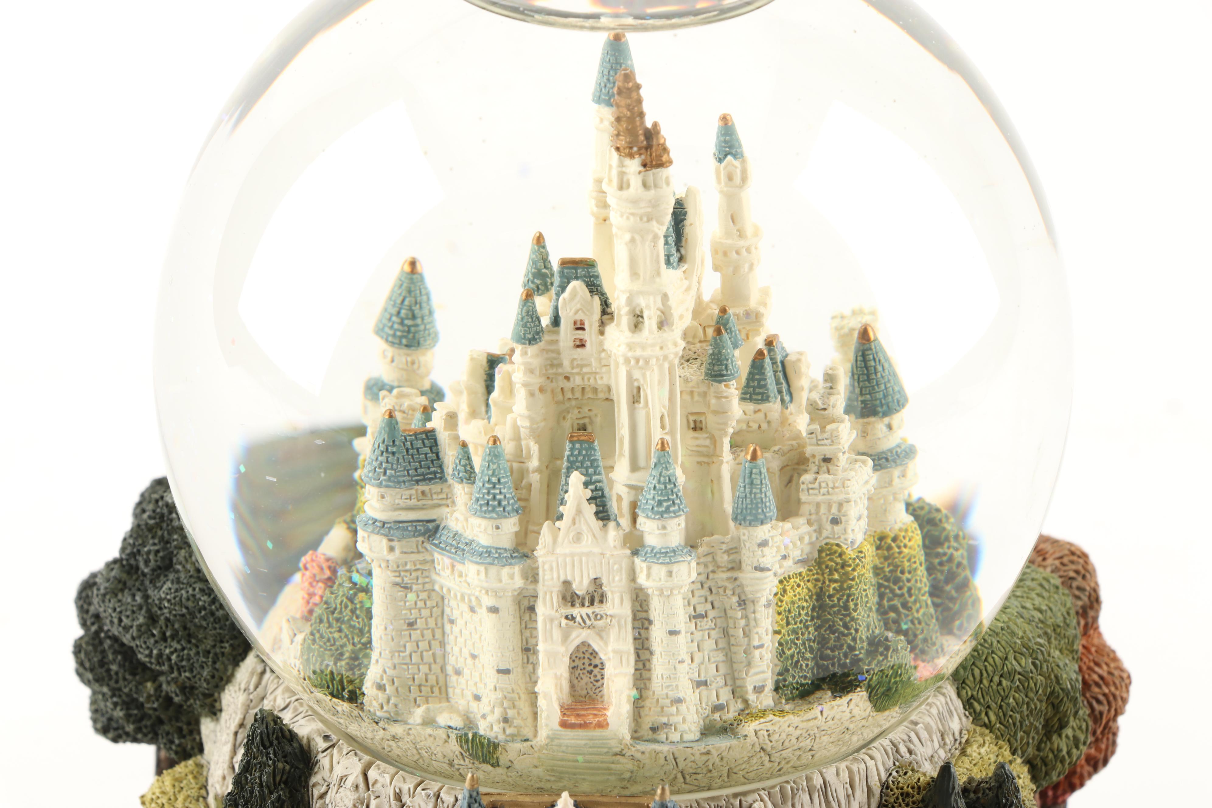 Walt Disney's Cinderella Castle Snow Globe "So This is Love" Music Box