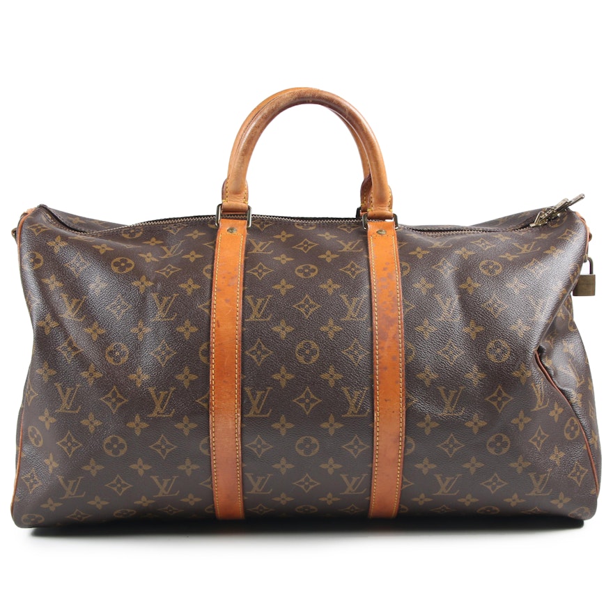 Louis Vuitton Paris Monogram Keepall Duffle Bag
