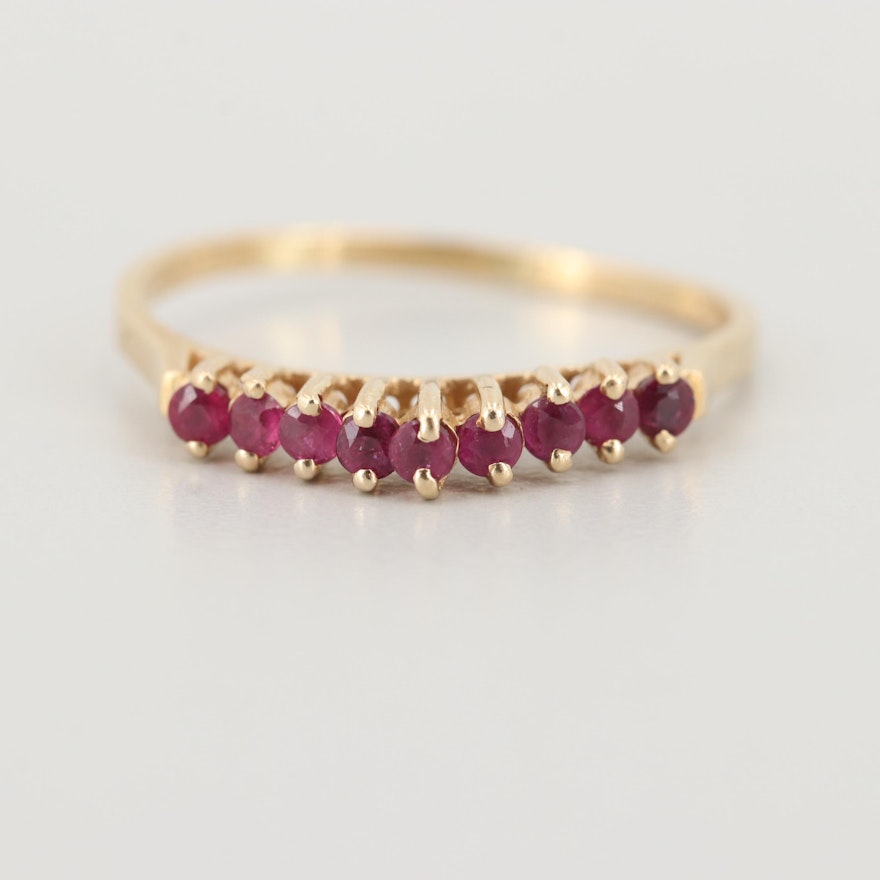 14K Yellow Gold Ruby Ring