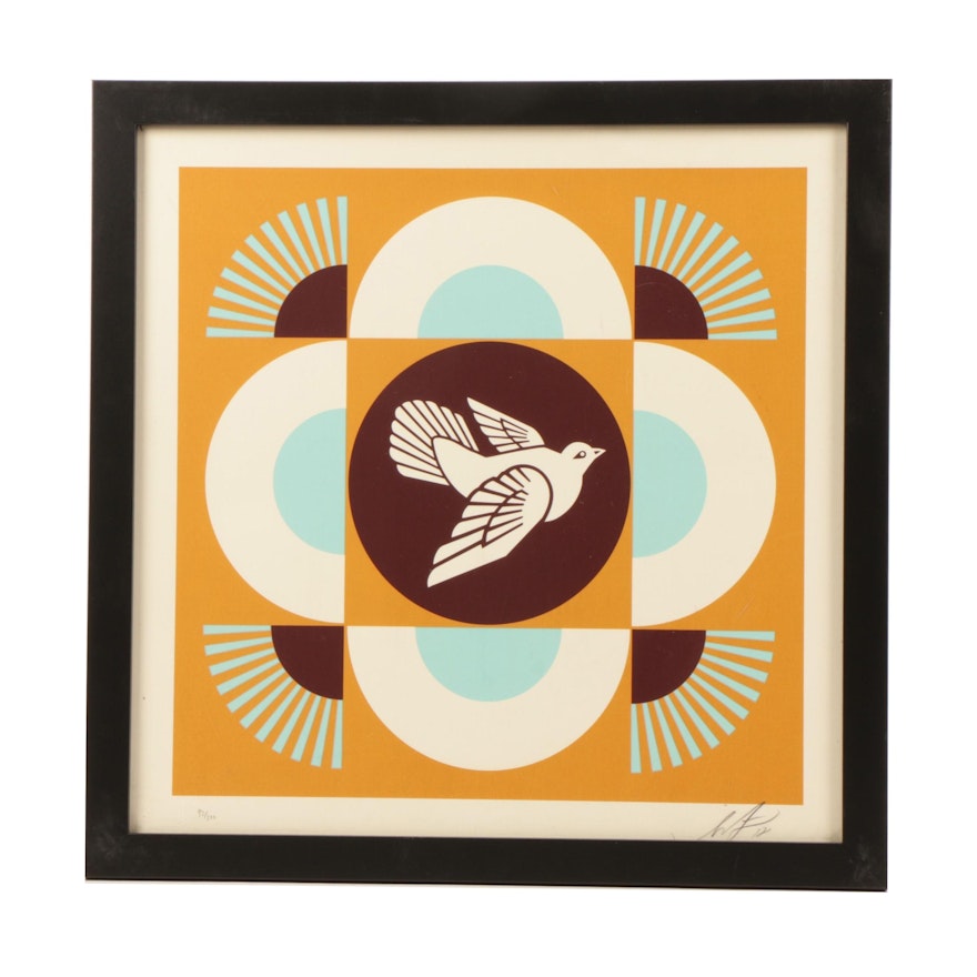 Shepard Fairey Serigraph "Geometric Doves"