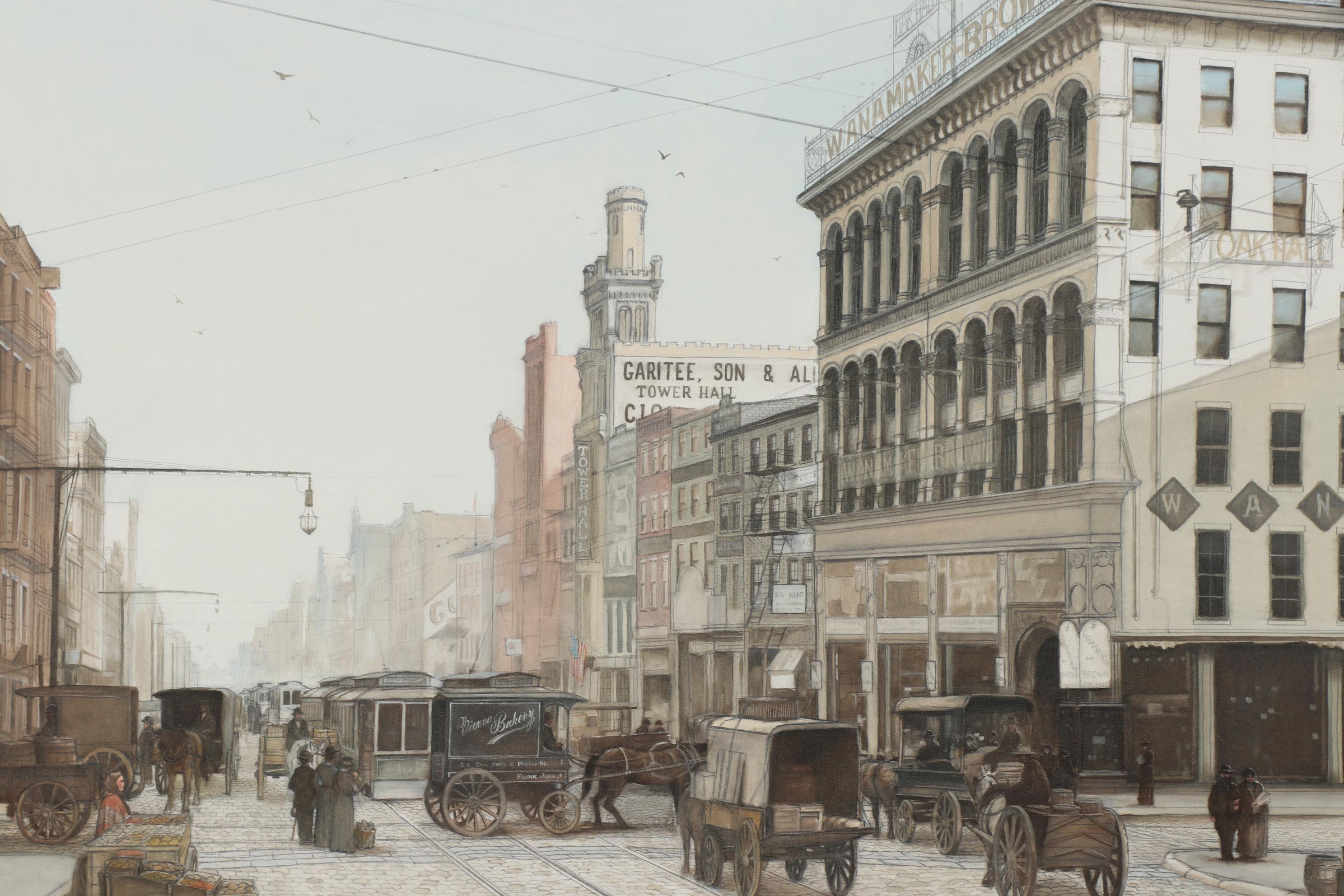 Paul MacWilliams Oil Painting of Market Street in Philadelphia