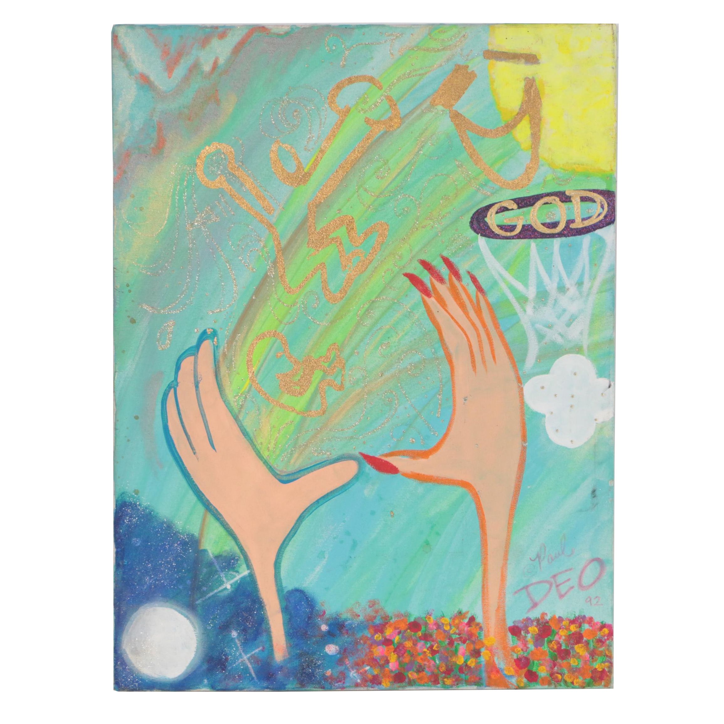 Paul Deo Acrylic Painting, 1992