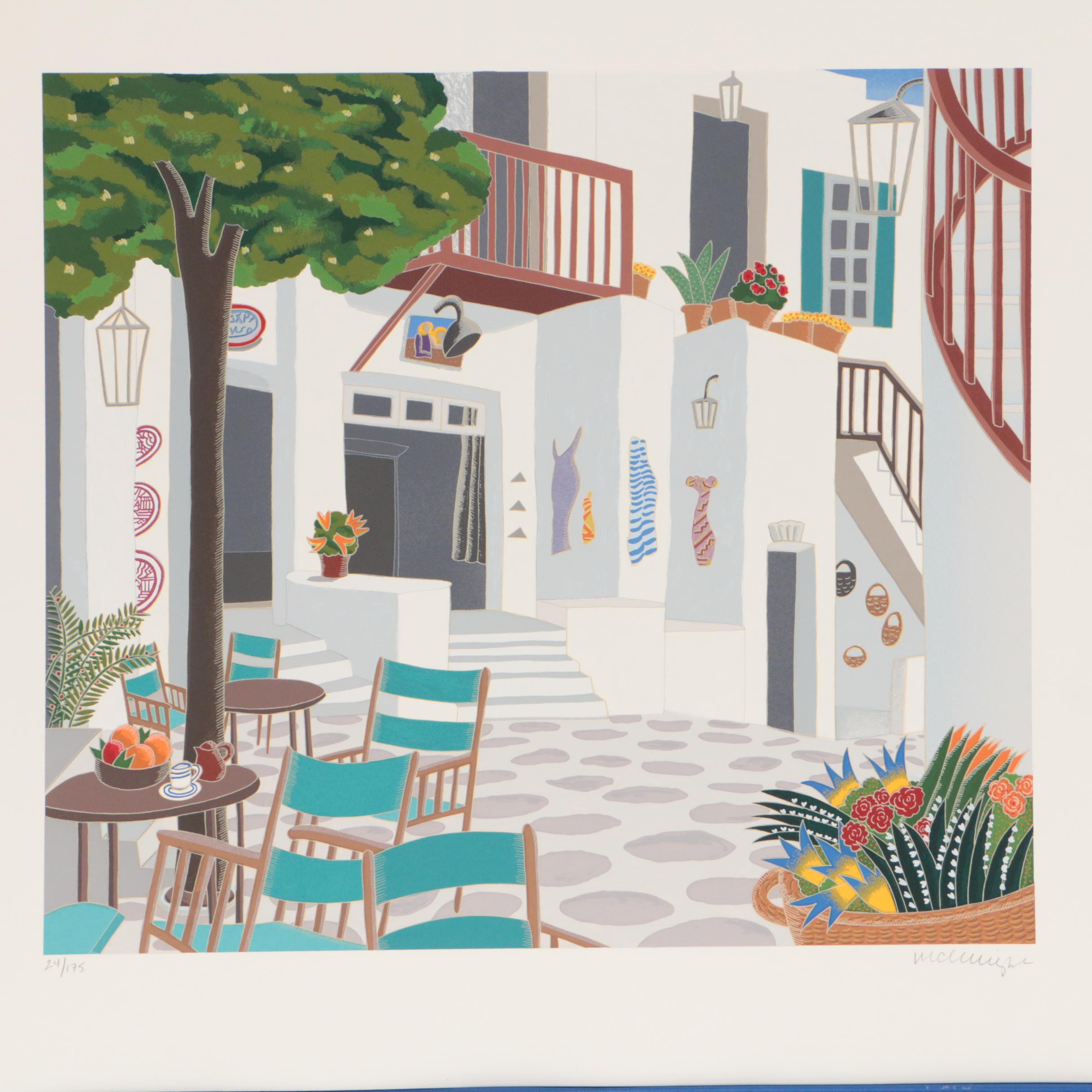 Thomas McKnight Serigraph Portfolio "Mykonos"