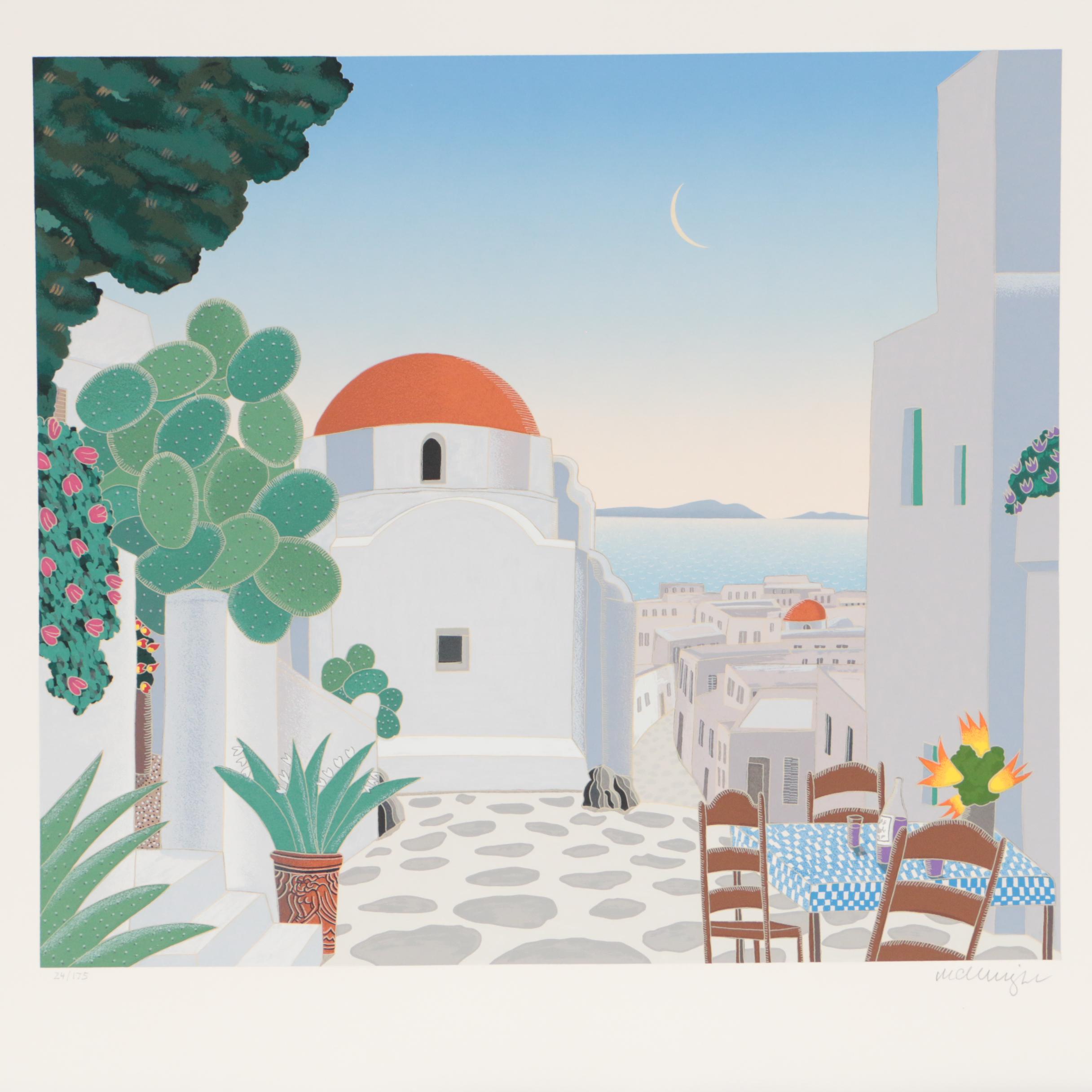 Thomas McKnight Serigraph Portfolio "Mykonos"