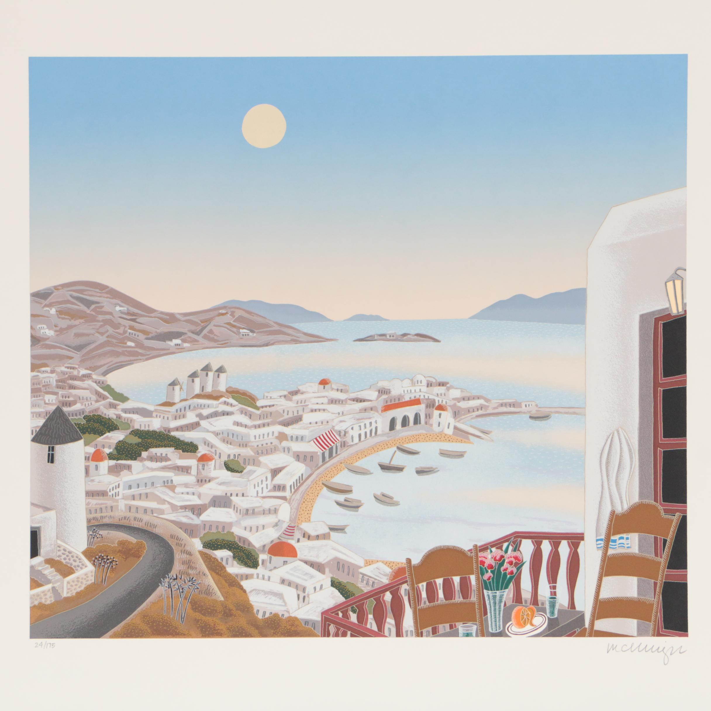 Thomas McKnight Serigraph Portfolio "Mykonos"