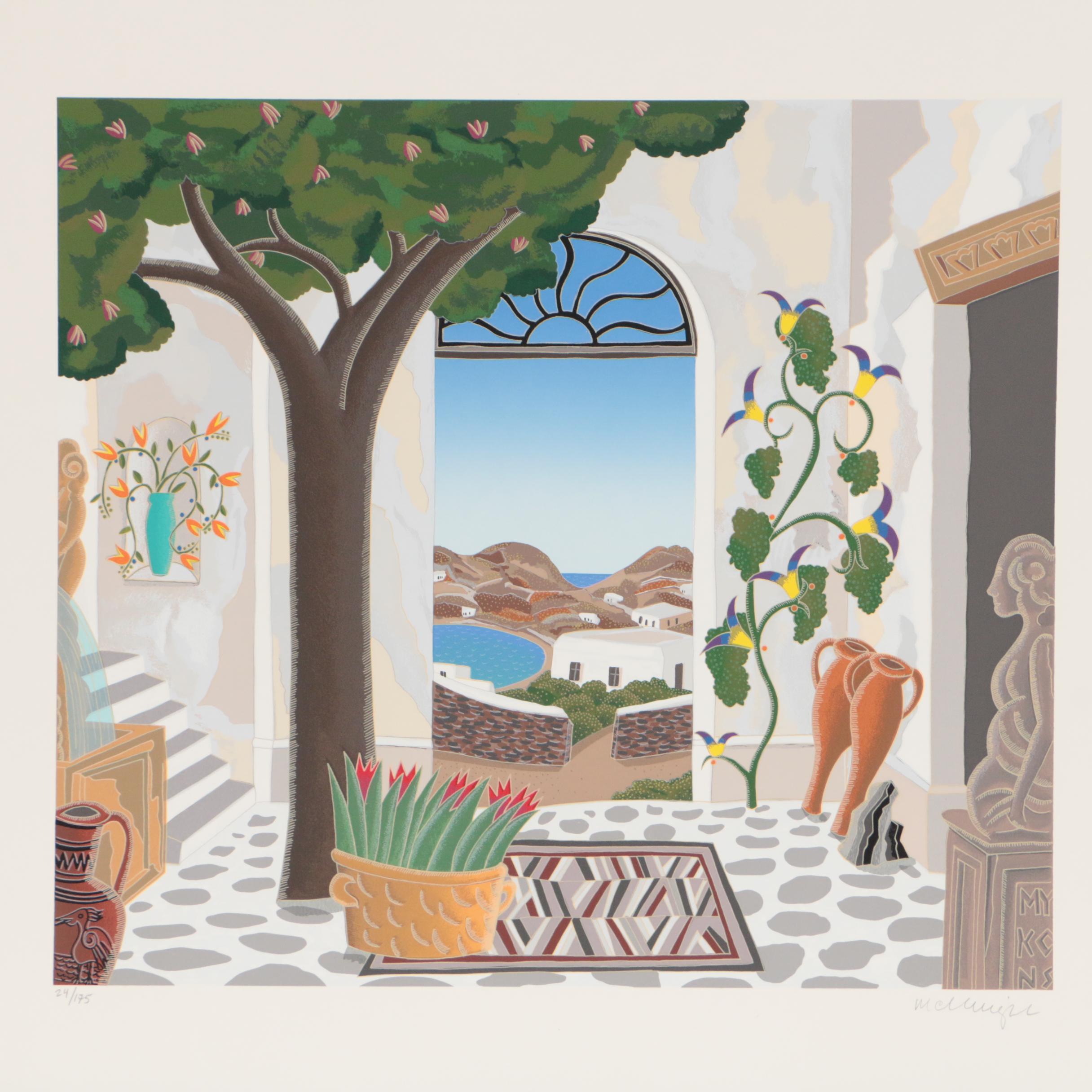 Thomas McKnight Serigraph Portfolio "Mykonos"