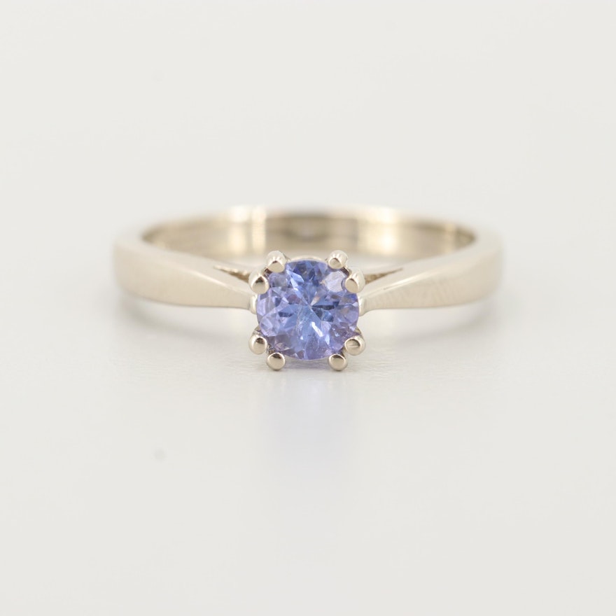 14K White Gold Tanzanite Ring