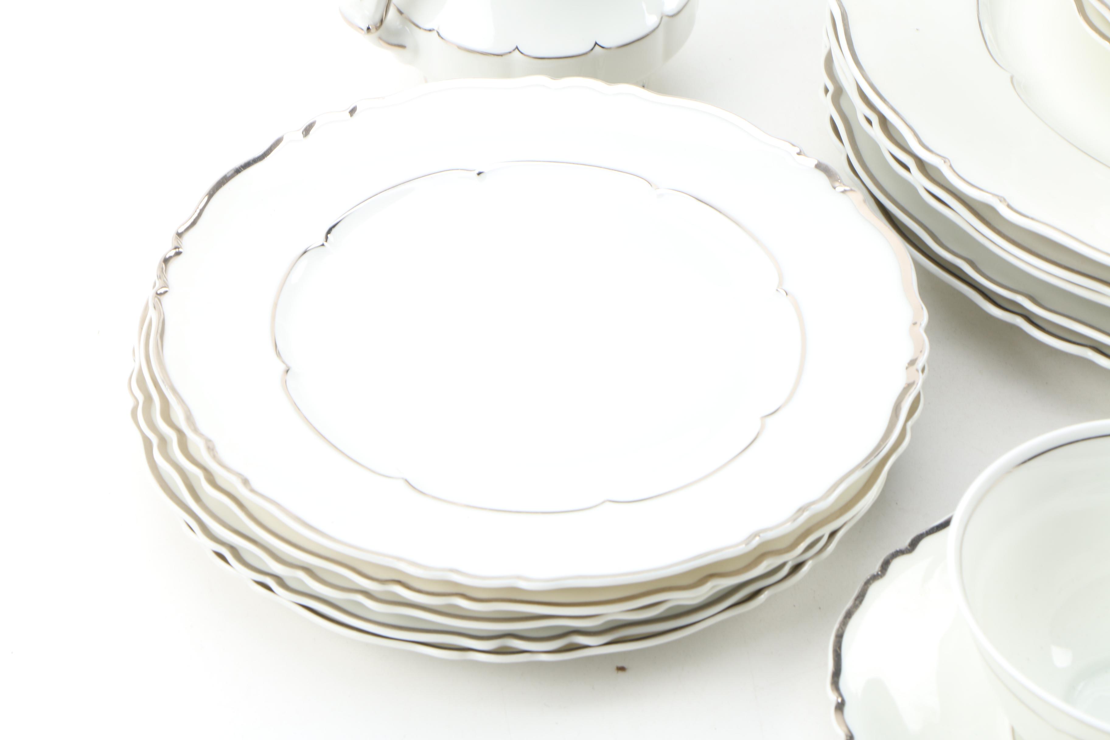 Haviland "Versailles Platinum Trim" China Dinnerware