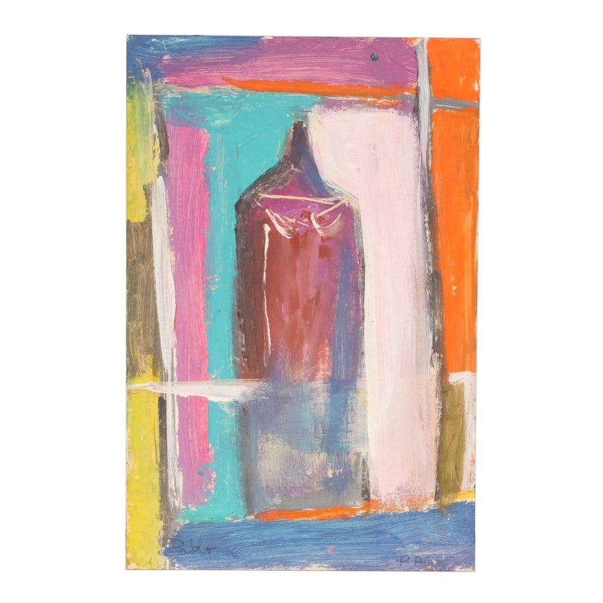 Oil Painting of an Abstract Candle