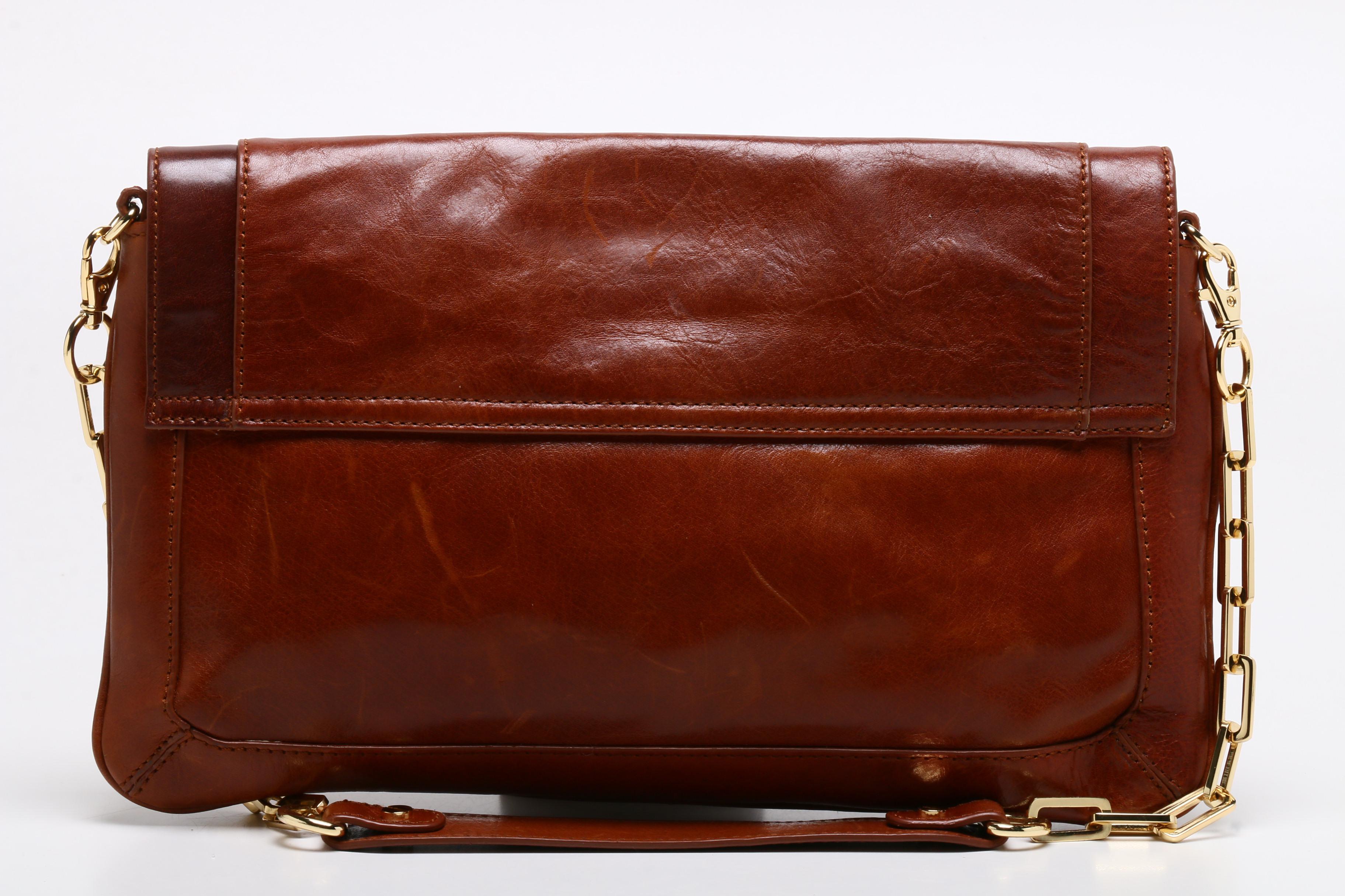 Tory Burch Brown Leather Bag, Lauren Merkin Leather Clutch and BCBG Bag