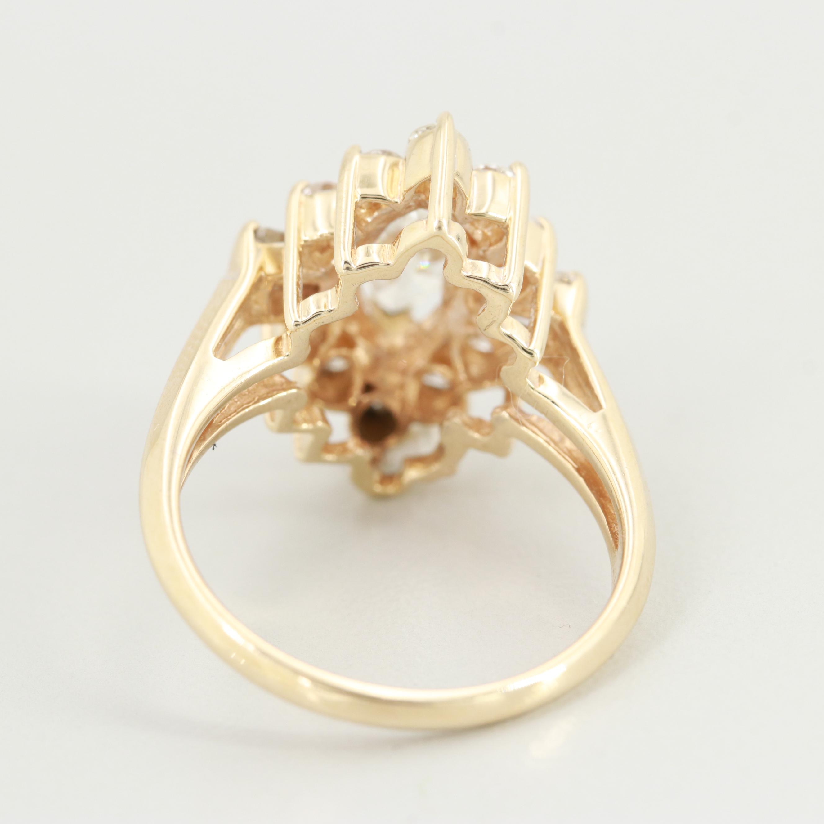14K Yellow Gold 1.75 CTW Diamond Ring
