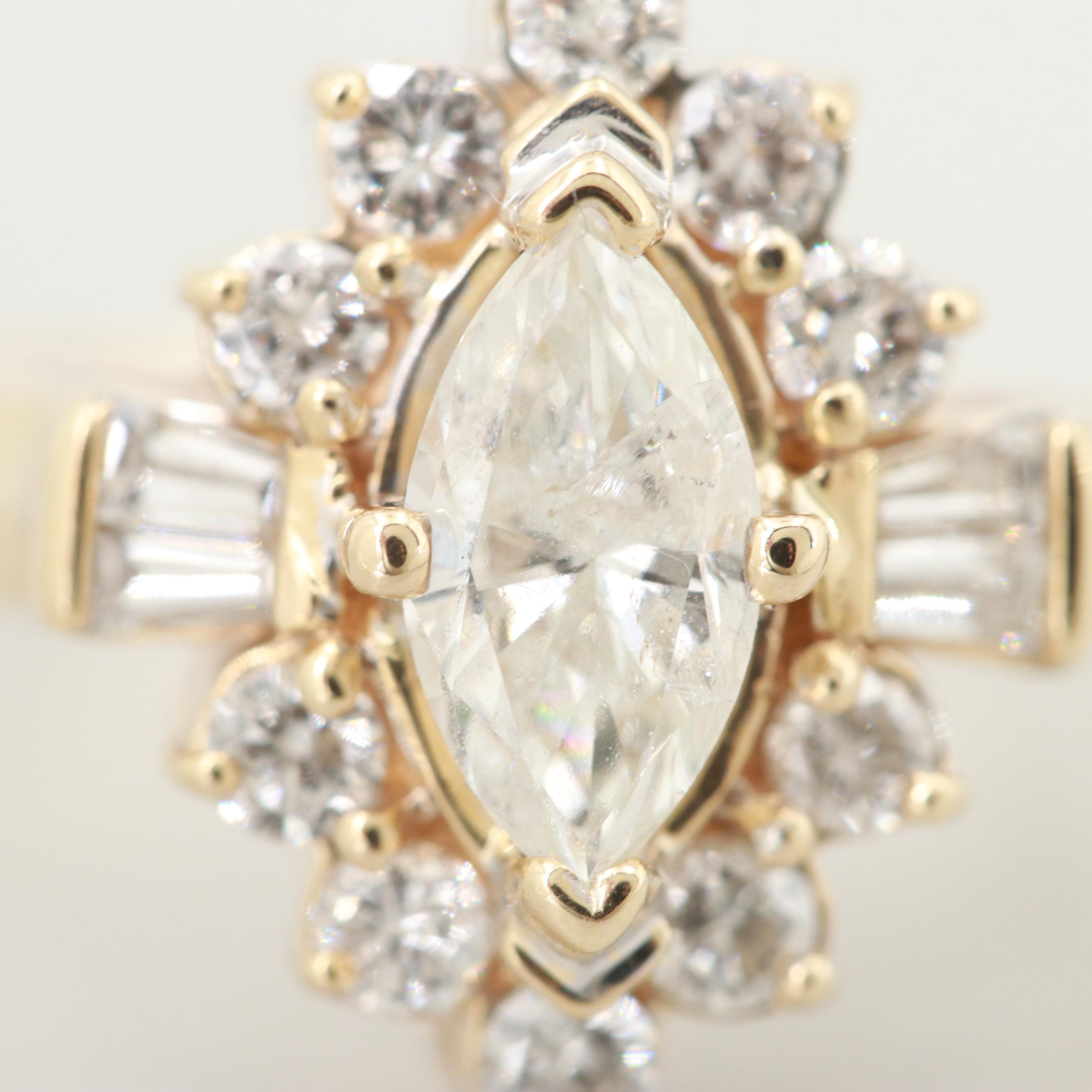 14K Yellow Gold 1.75 CTW Diamond Ring