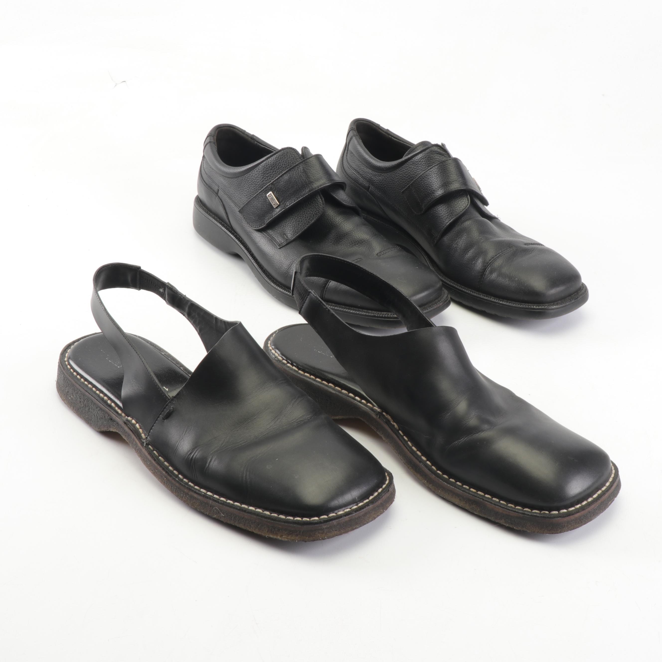 Men's Gallus First Class and Costume National Black Leather Shoes
