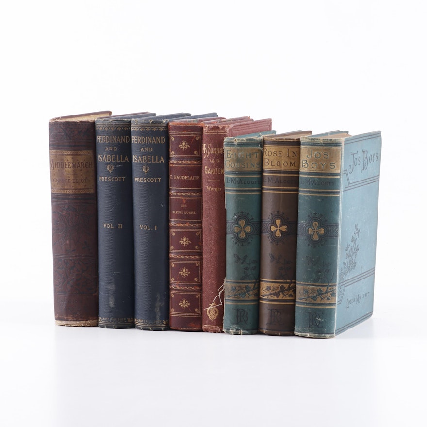 19th Century Books Including Works by Louisa May Alcott