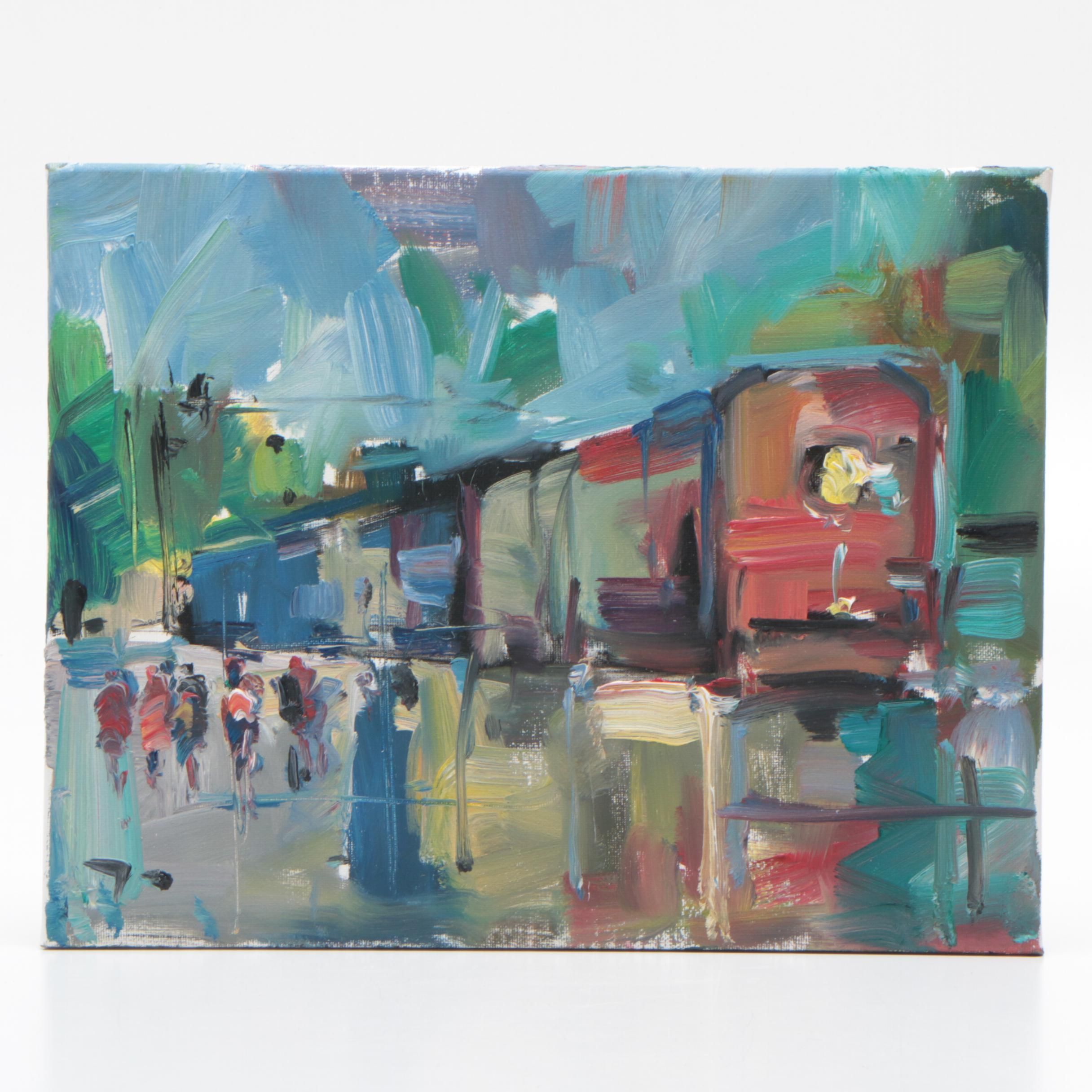 Jose Trujillo Oil Painting "The Train"