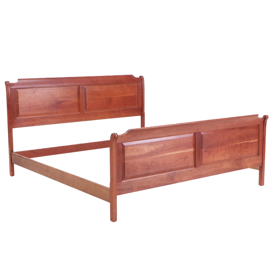 Stickley Cherry King Size Bed, Late 20th Century