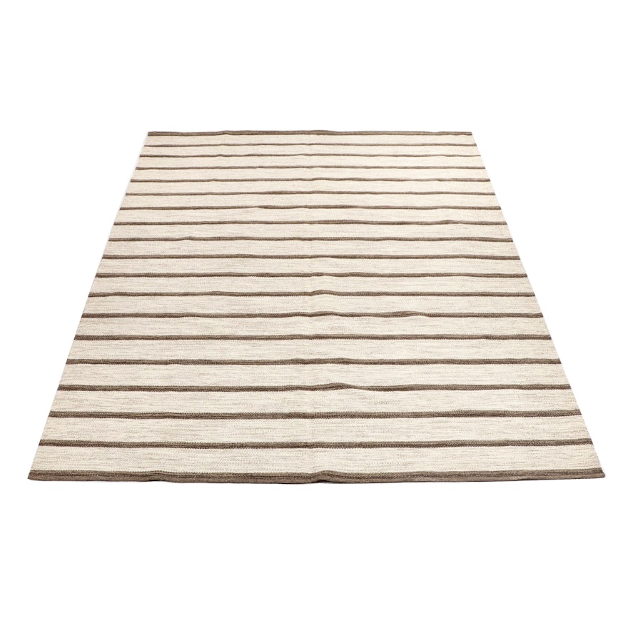 Handwoven Indian Wool Kilim Rug from Oscar Isberian