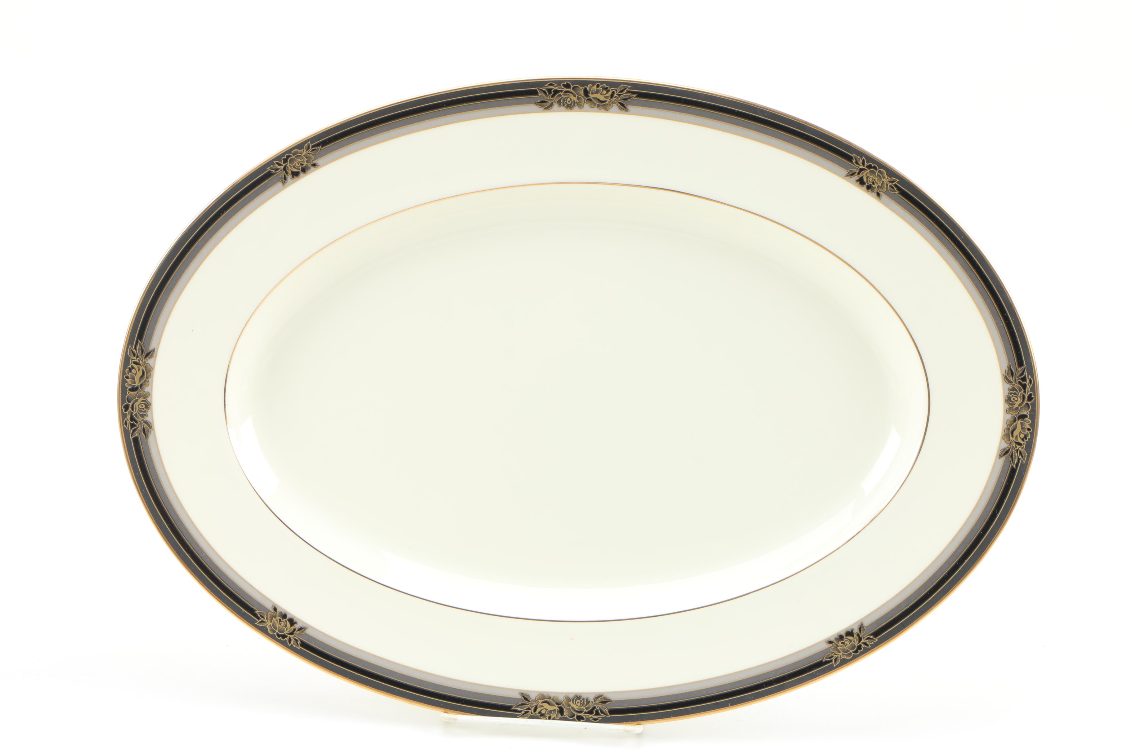 Noritake "Spell Binder" China Dinnerware and Serveware for Nine, 1983 - 1993