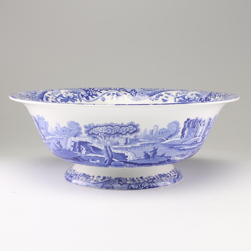Spode "Blue Italian" Stoneware Basin Bowl, Contemporary