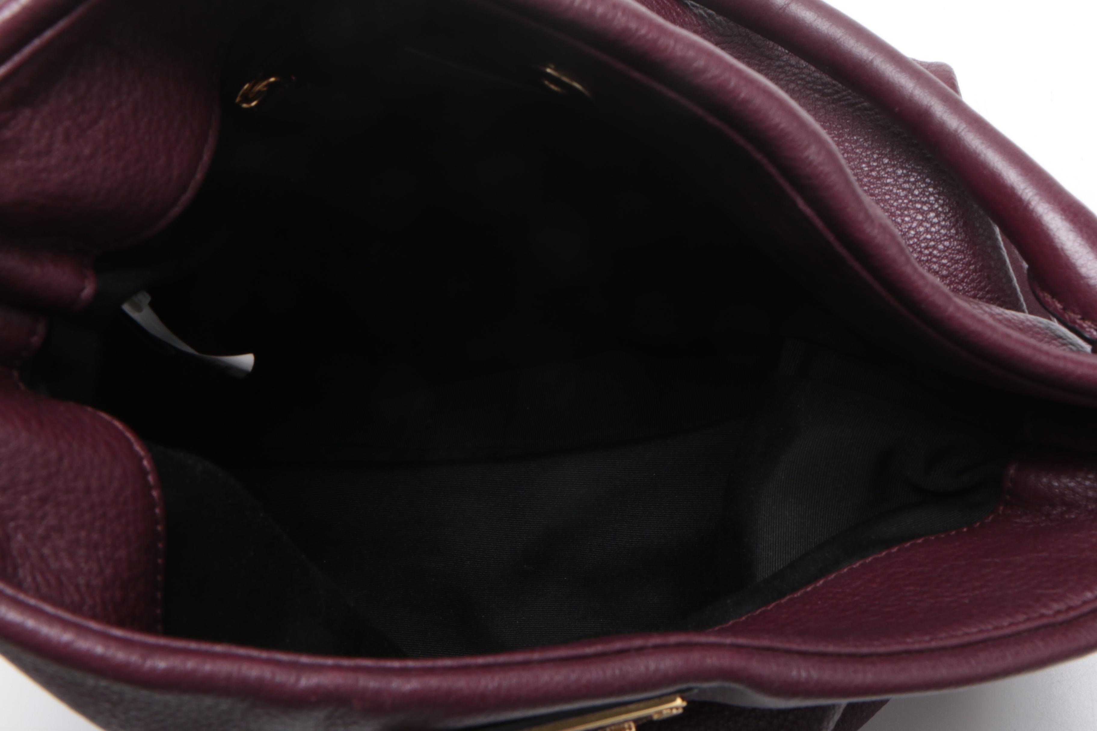 Marc Jacobs New York Classic Q Hillier Hobo Bag in Cordovan Pebbled Leather