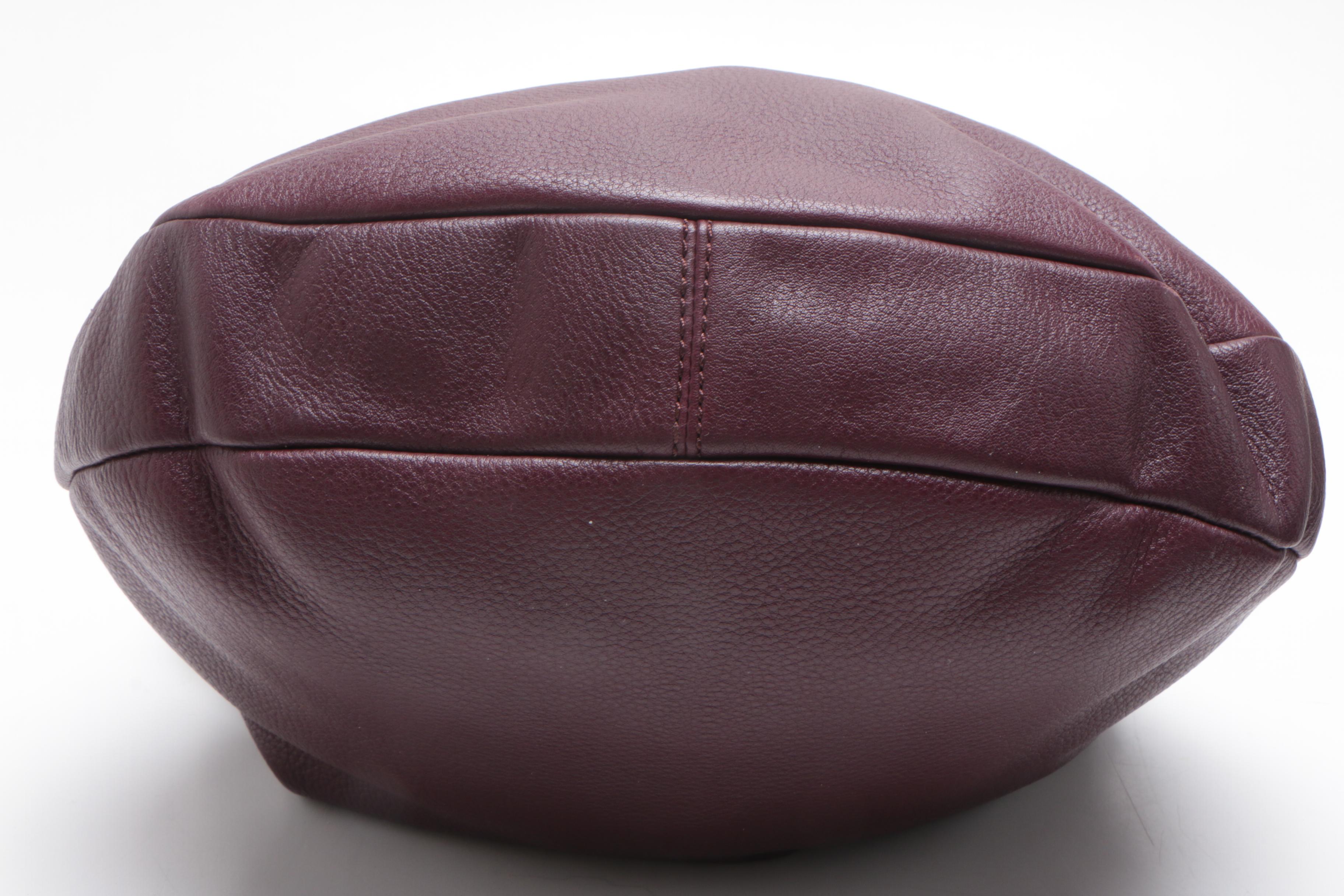 Marc Jacobs New York Classic Q Hillier Hobo Bag in Cordovan Pebbled Leather