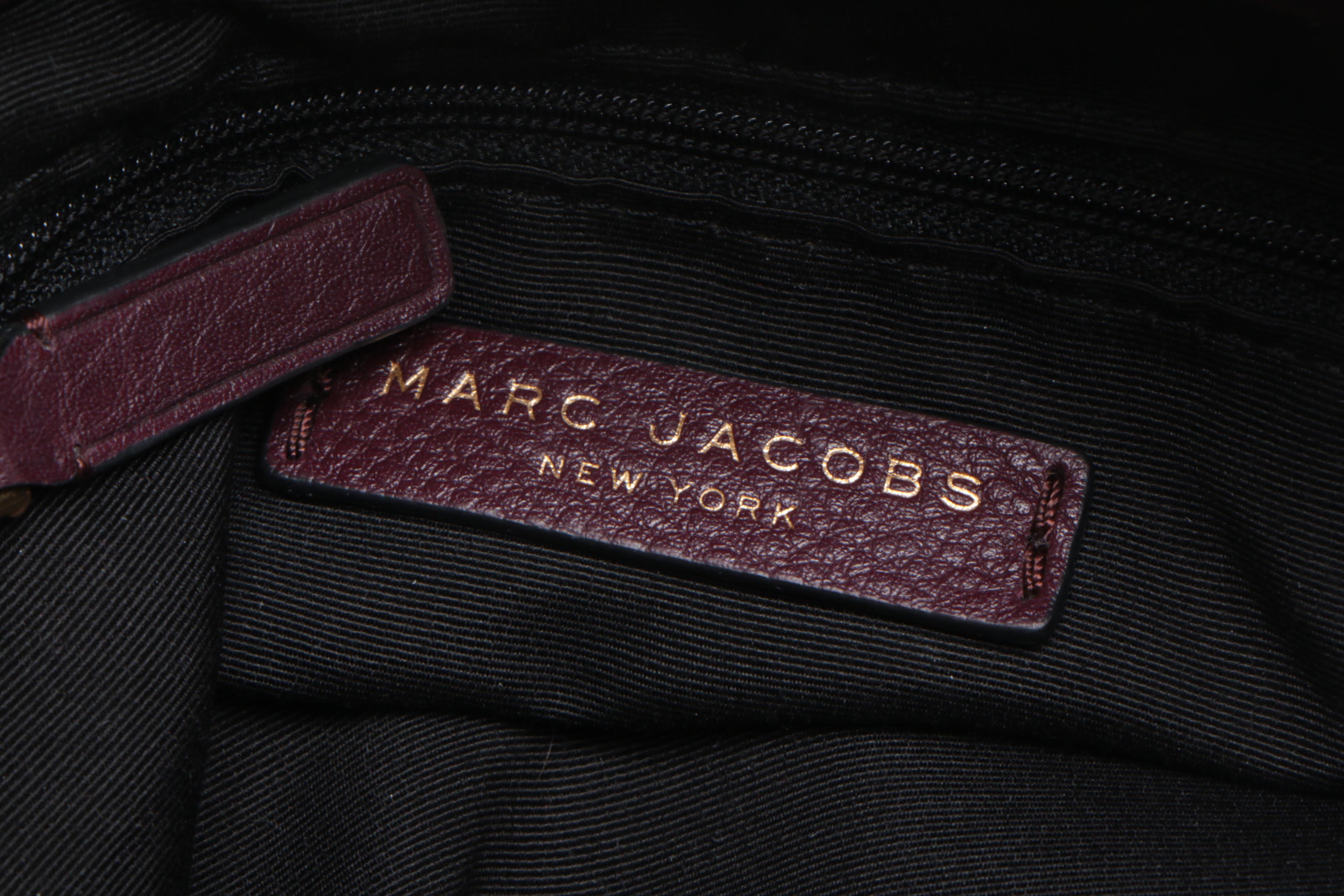 Marc Jacobs New York Classic Q Hillier Hobo Bag in Cordovan Pebbled Leather