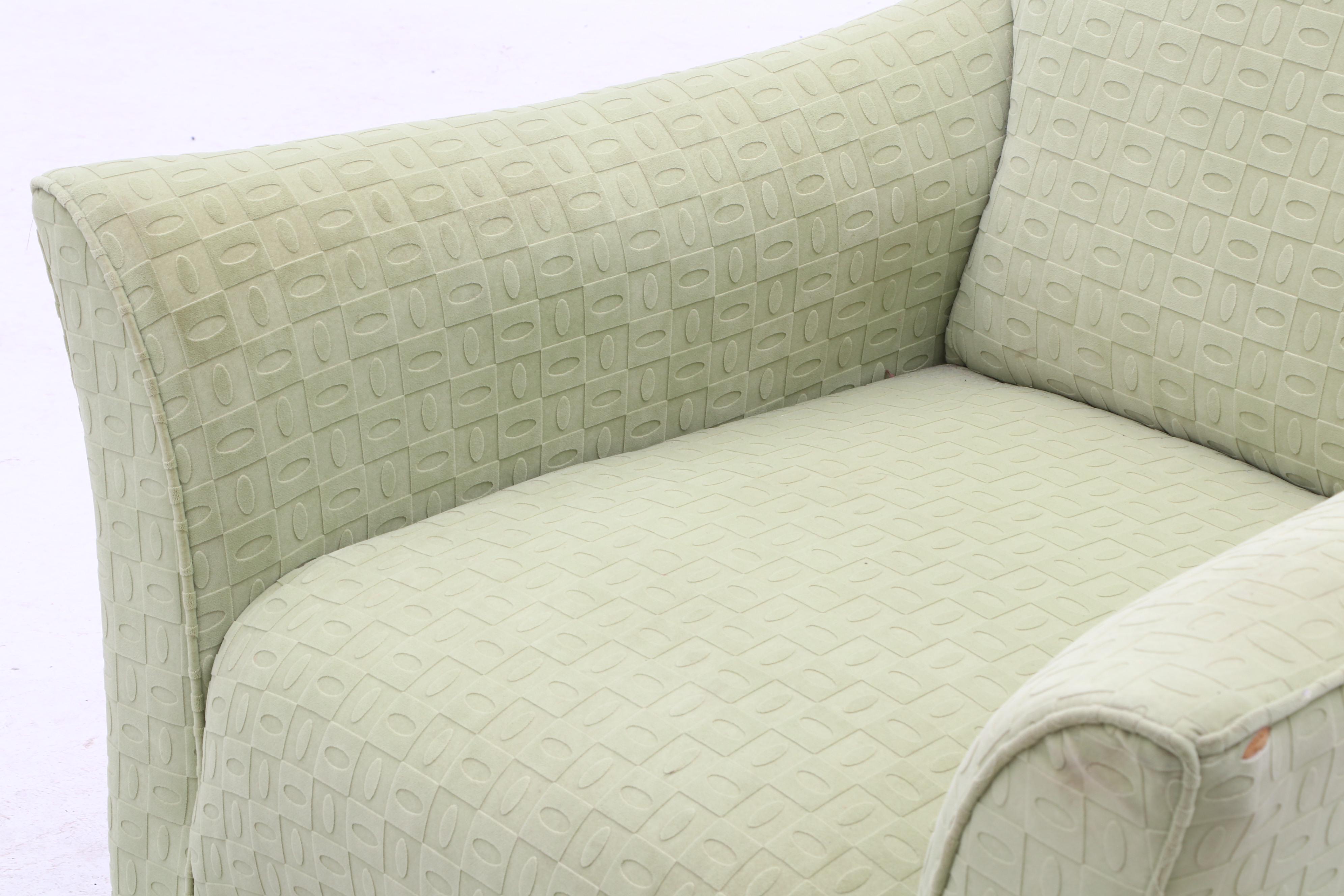 Leggett and Platt Swivel Rocker "Apple" Arm Chair with Gliding Ottoman