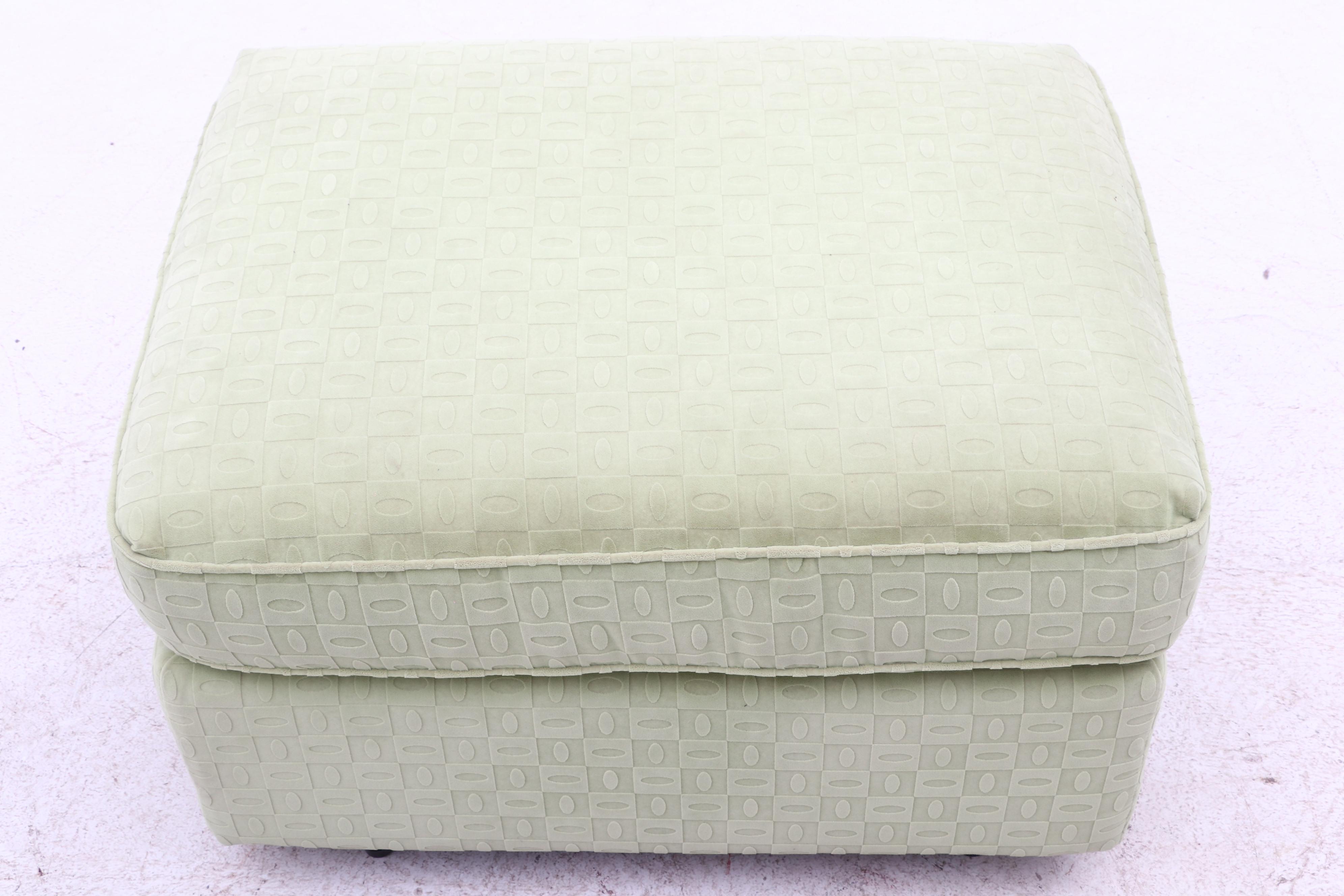 Leggett and Platt Swivel Rocker "Apple" Arm Chair with Gliding Ottoman