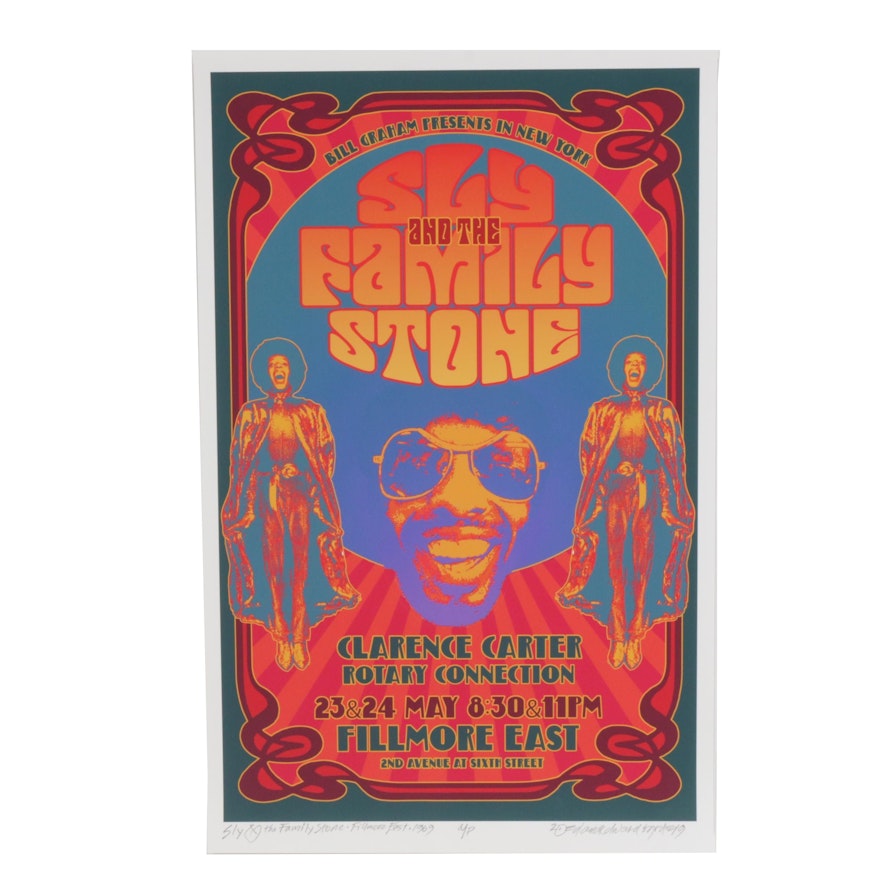 David Edward Byrd Giclée "Sly & the Family Stone at the Fillmore East 1969"