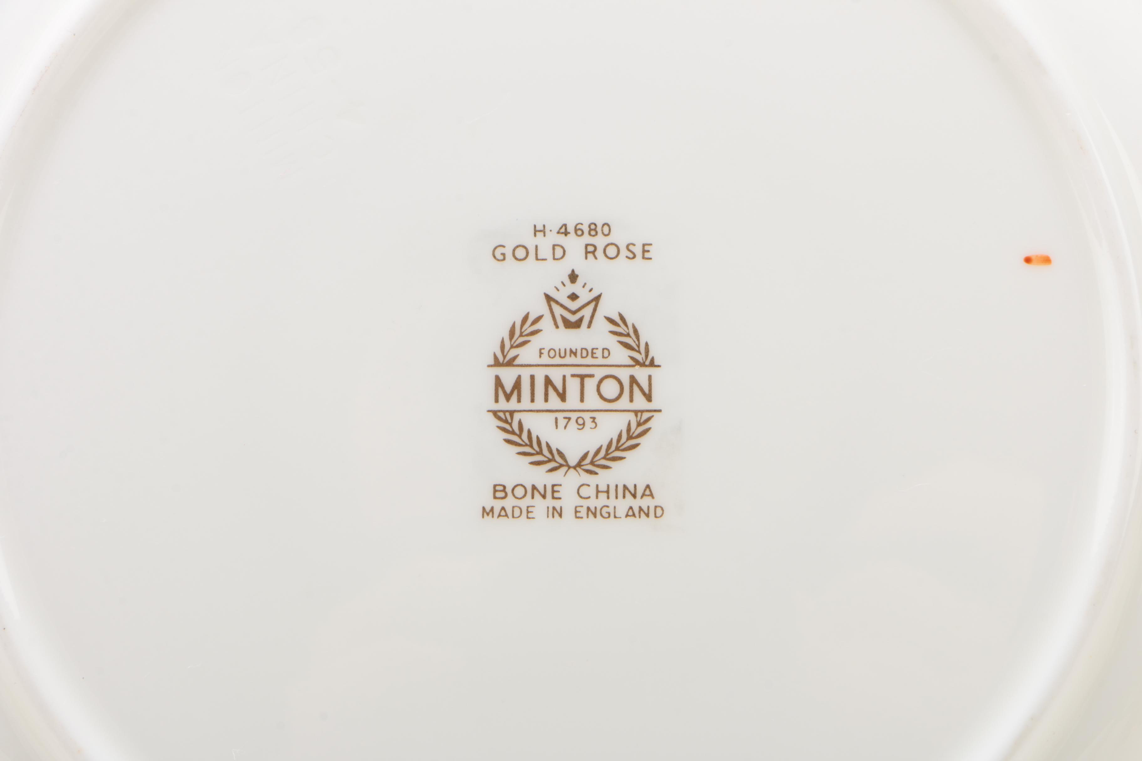 Minton "Gold Rose" China Dinnerware, 1939 - 1970 and Others