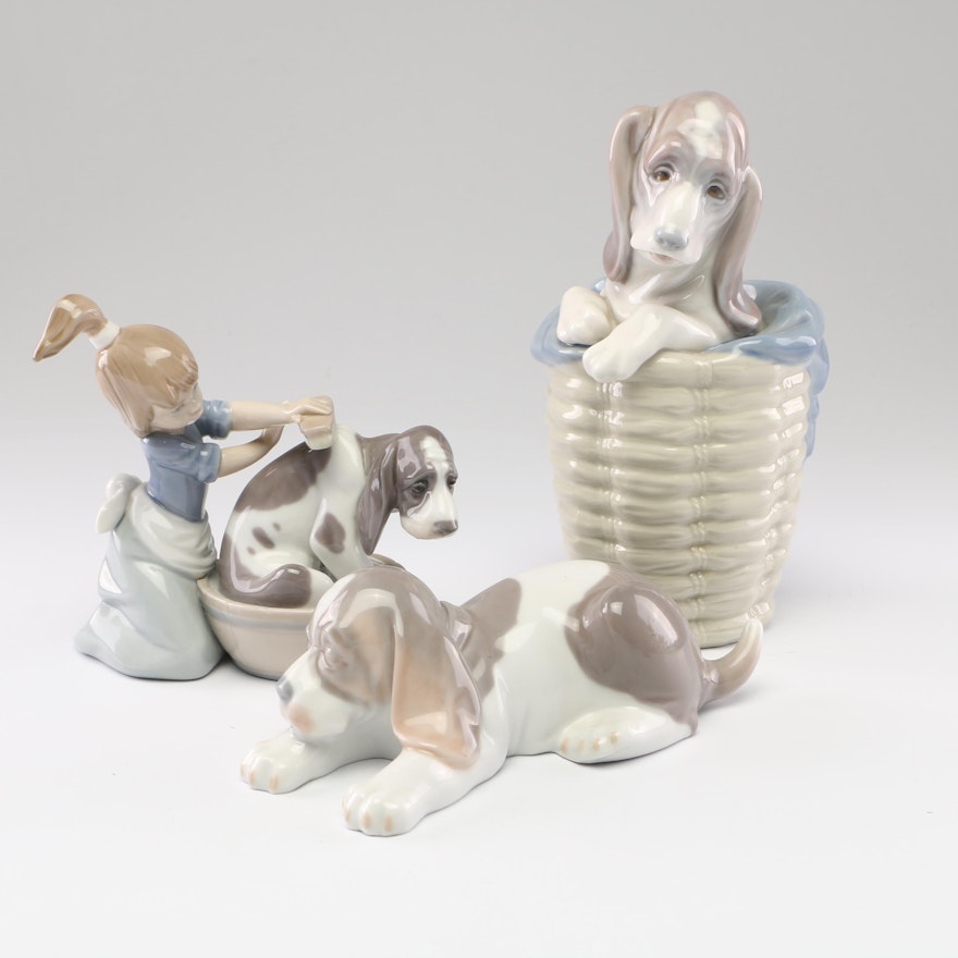 Lladró Porcelain Figurines with Dogs