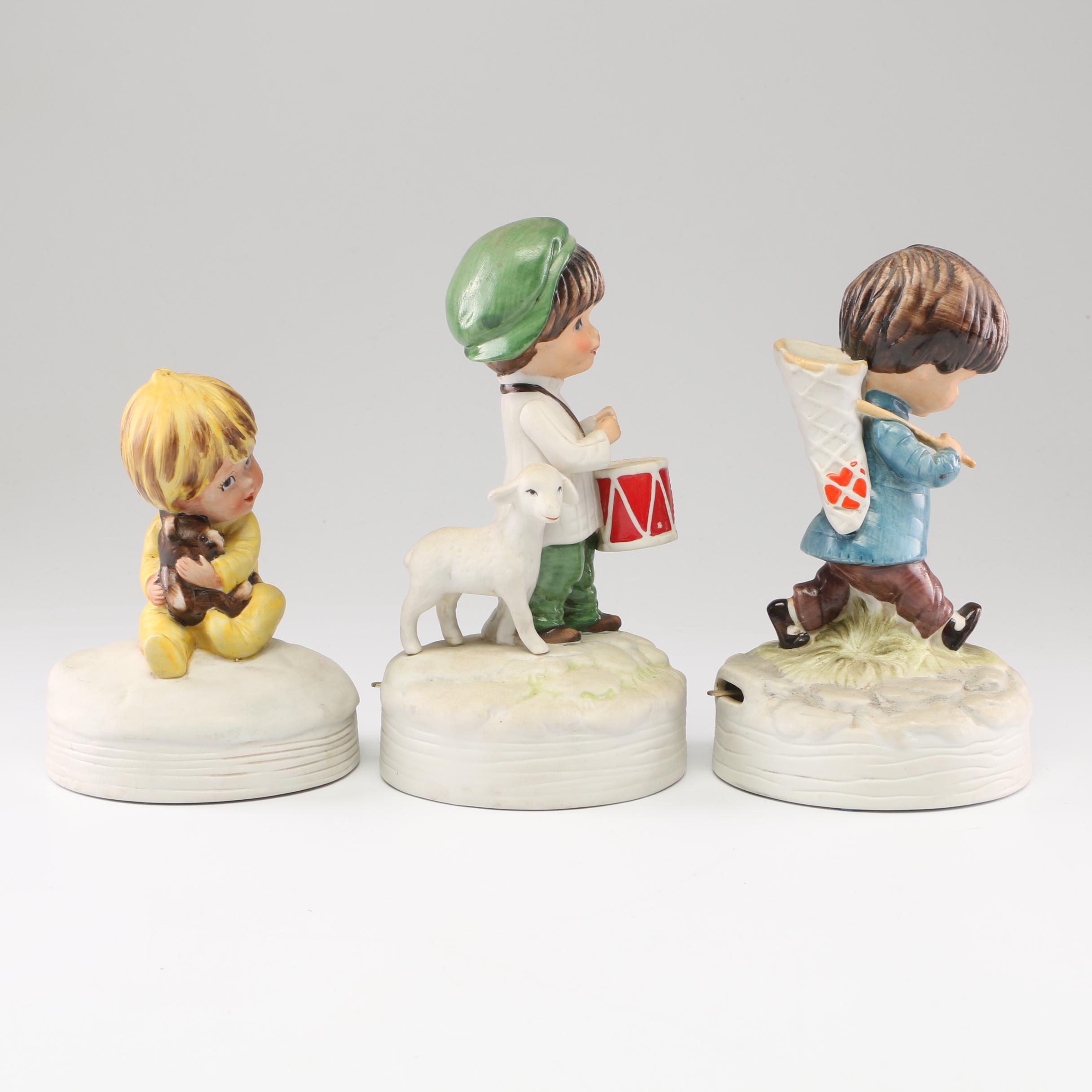 Gorham Fran Mar "Moppets" Music Box Figurines