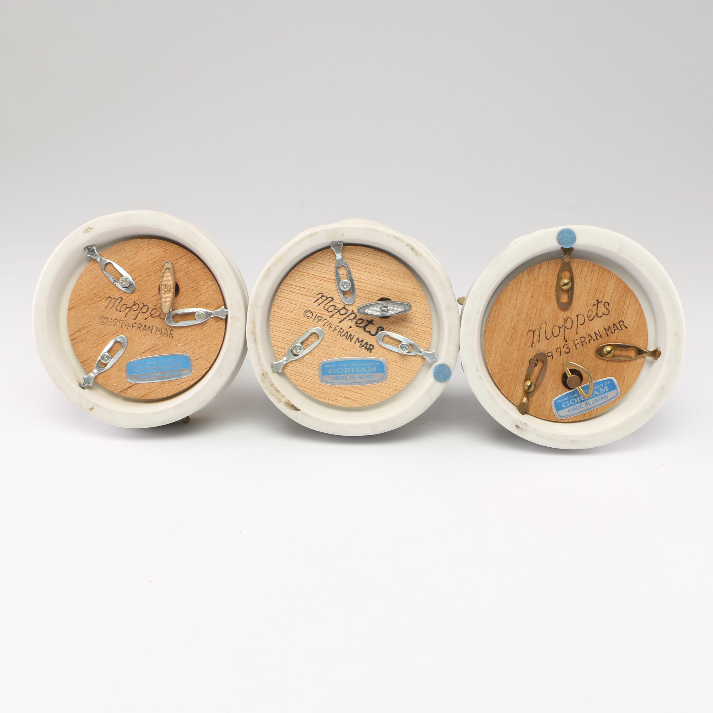 Gorham Fran Mar "Moppets" Music Box Figurines