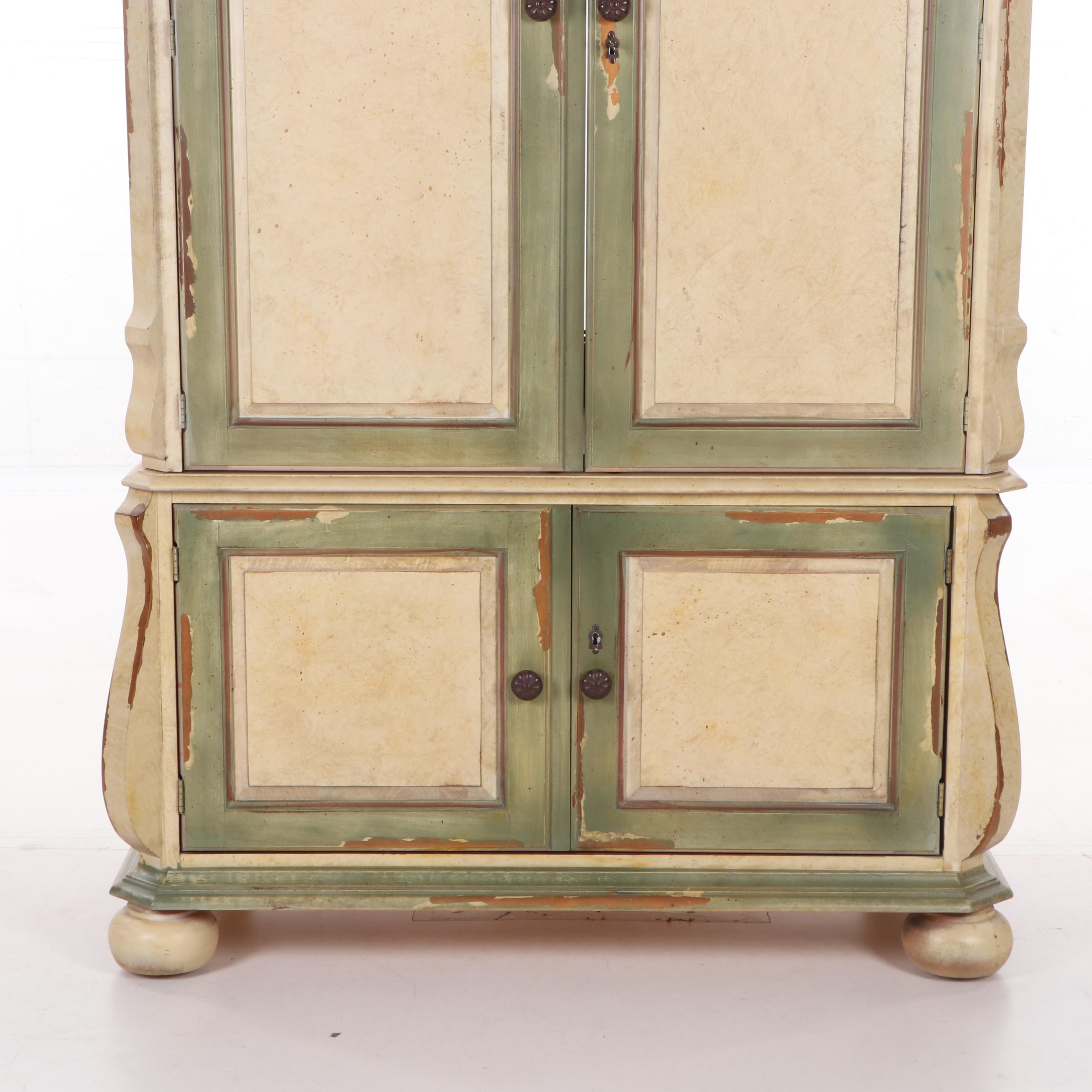 Jim Peed for Romweber Painted Wood Entertainment Center