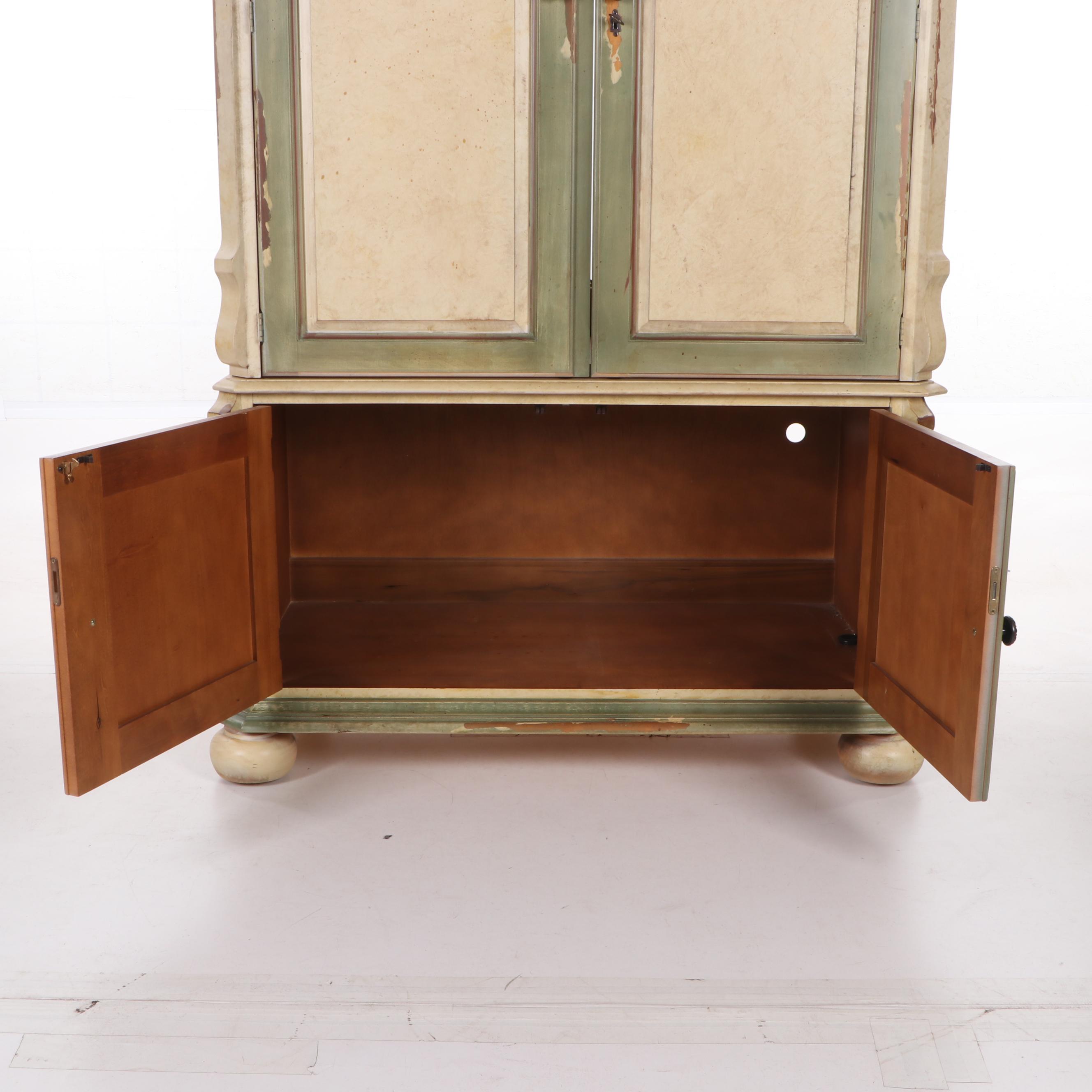 Jim Peed for Romweber Painted Wood Entertainment Center