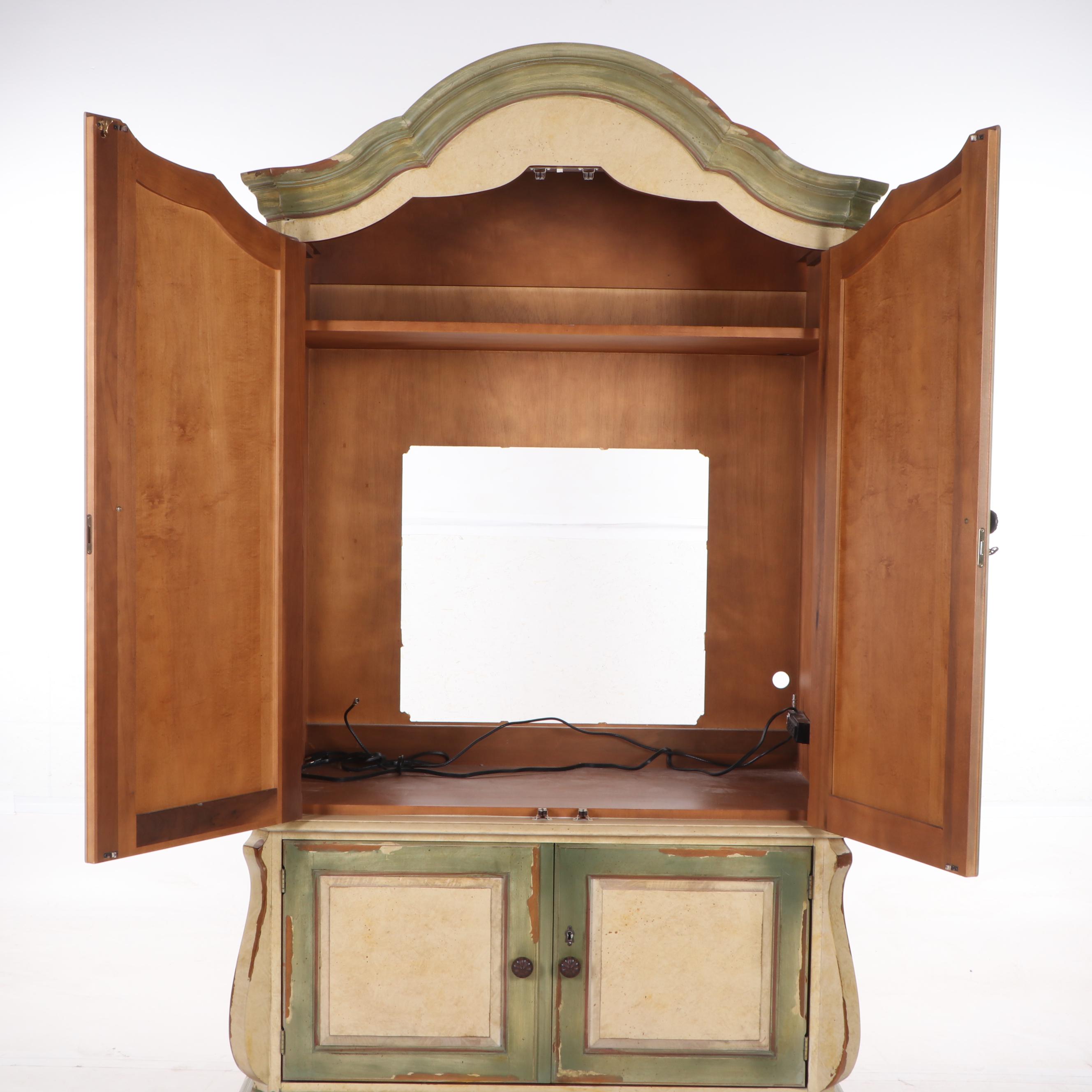 Jim Peed for Romweber Painted Wood Entertainment Center