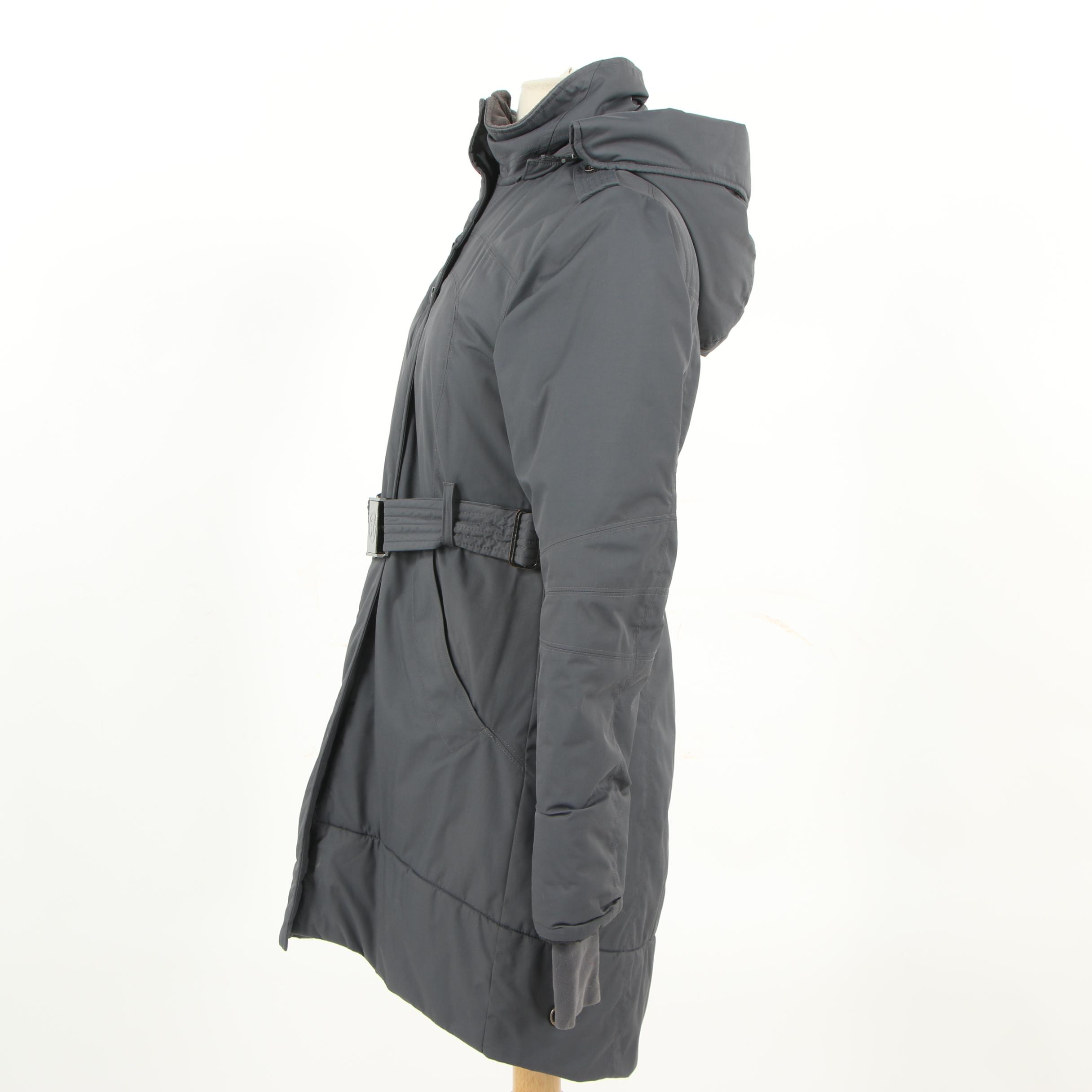 Lululemon Athletica Grey Nylon Puffer Jacket with Hood